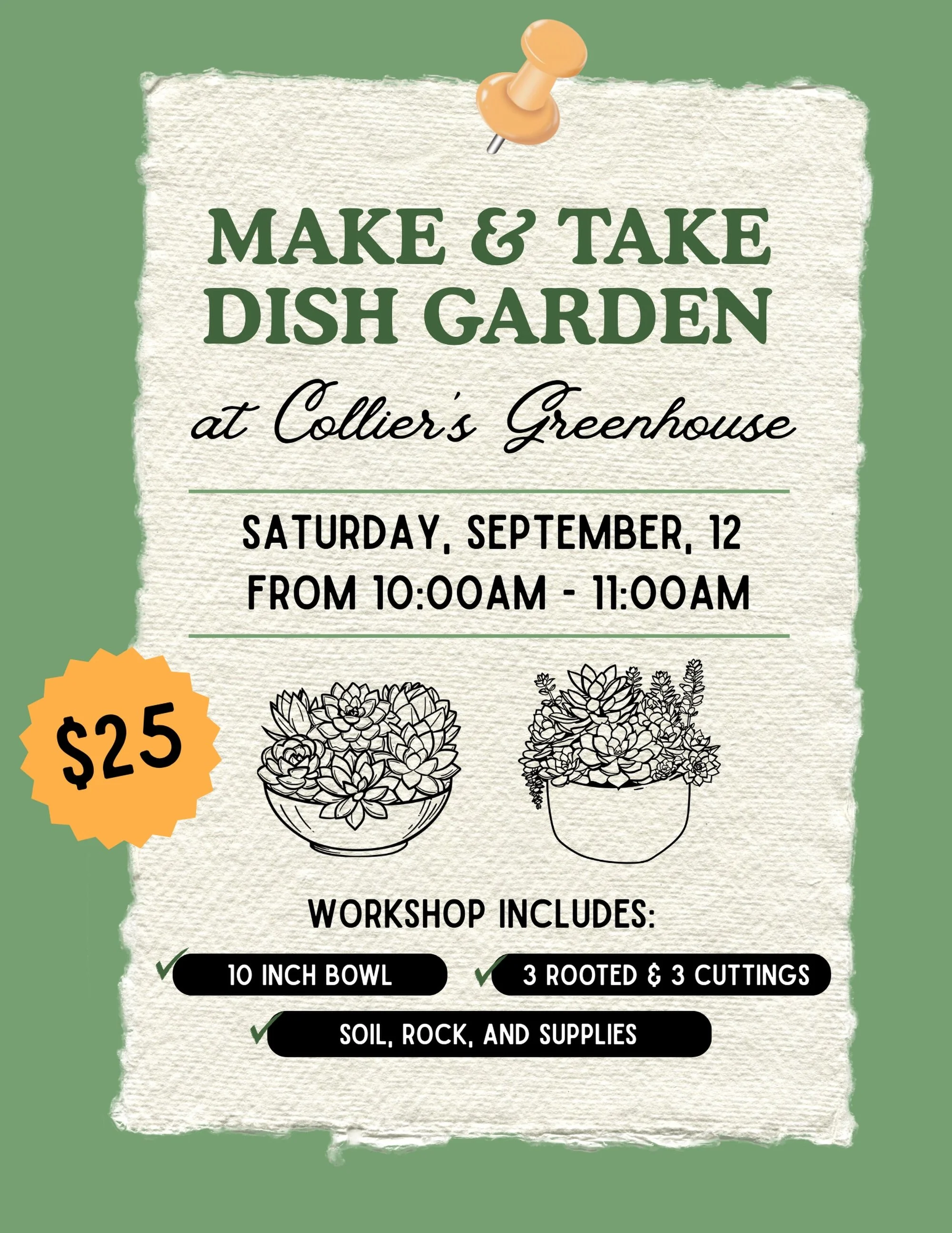 Join us for a make and take this September!