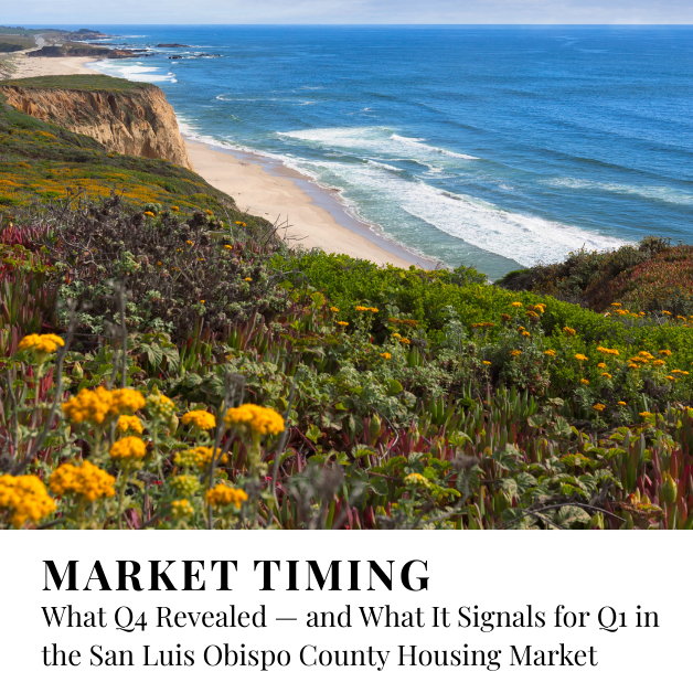 What Q4 Revealed — and What It Signals for Q1 in the San Luis Obispo County Housing Market
