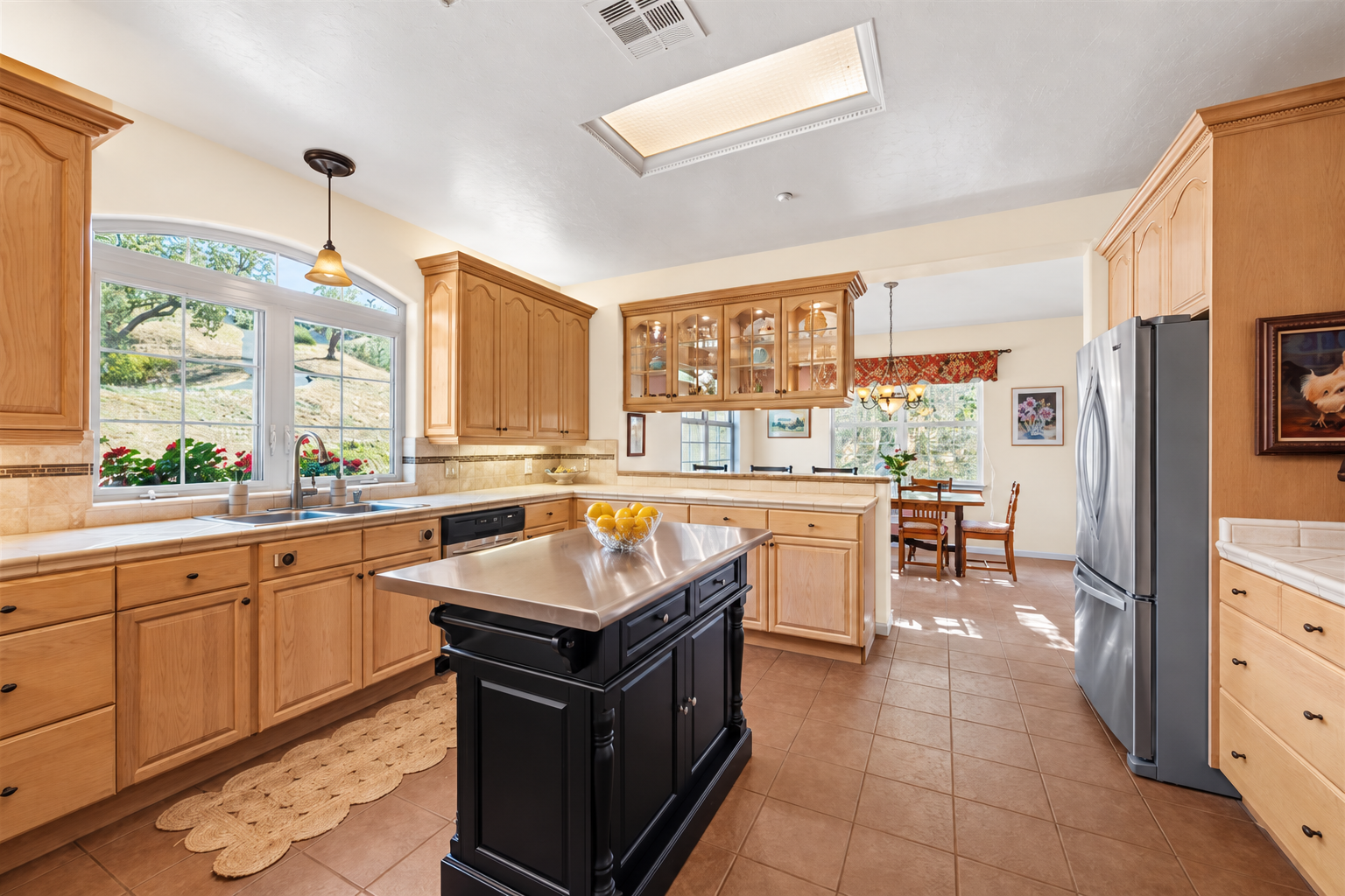 9905 Corriente Road kitchen, digital Swiss Coffee paint concept