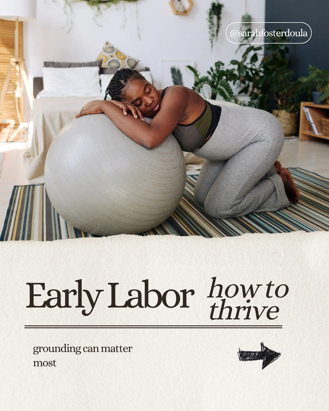 Early labor is where grounding matters most. When you keep your nervous system calm and your spirit steady, your contractions become more effective, your pain perception lowers, and your baby gets better oxygen , all of which improve outcomes.

🌿 He