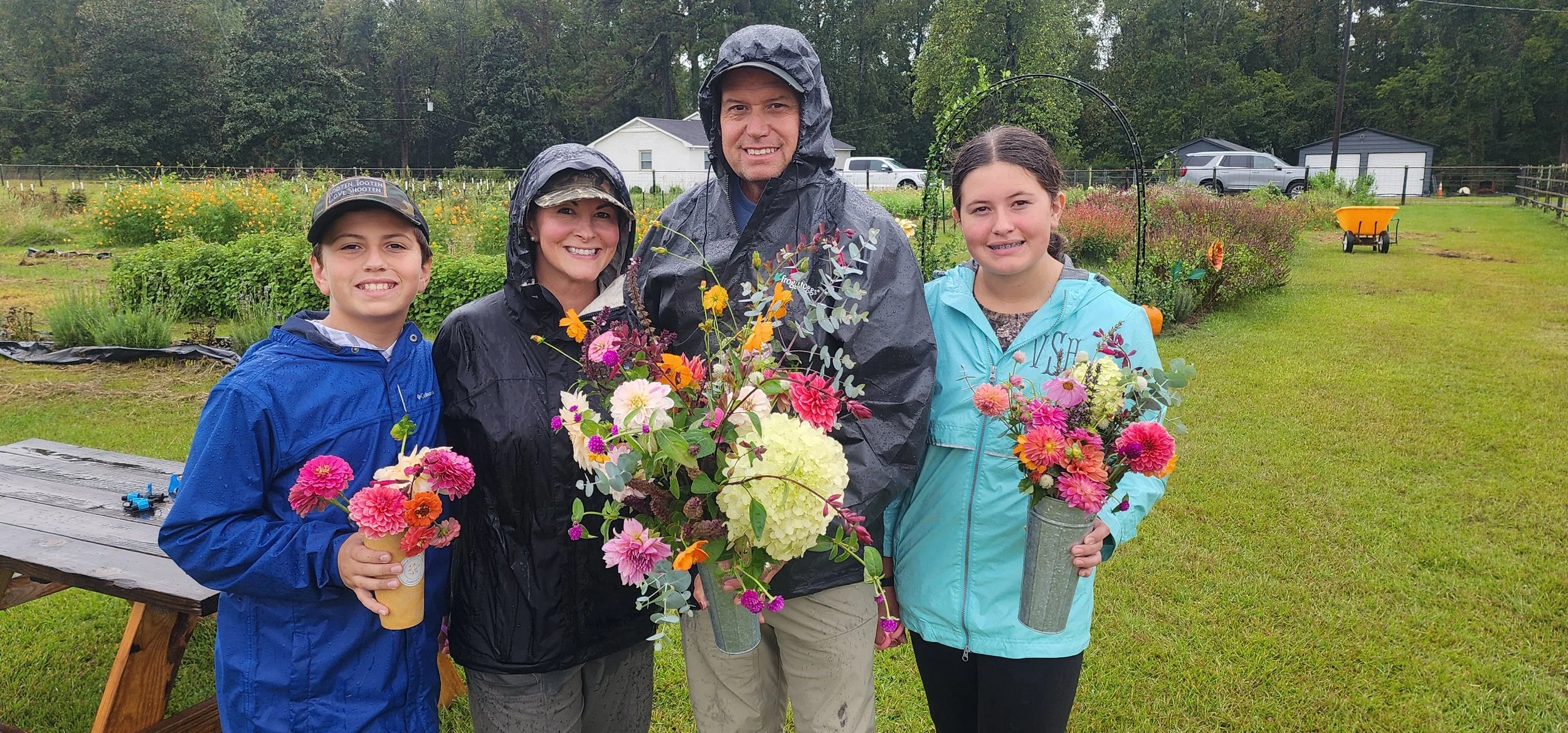 Flower Picking in the rain