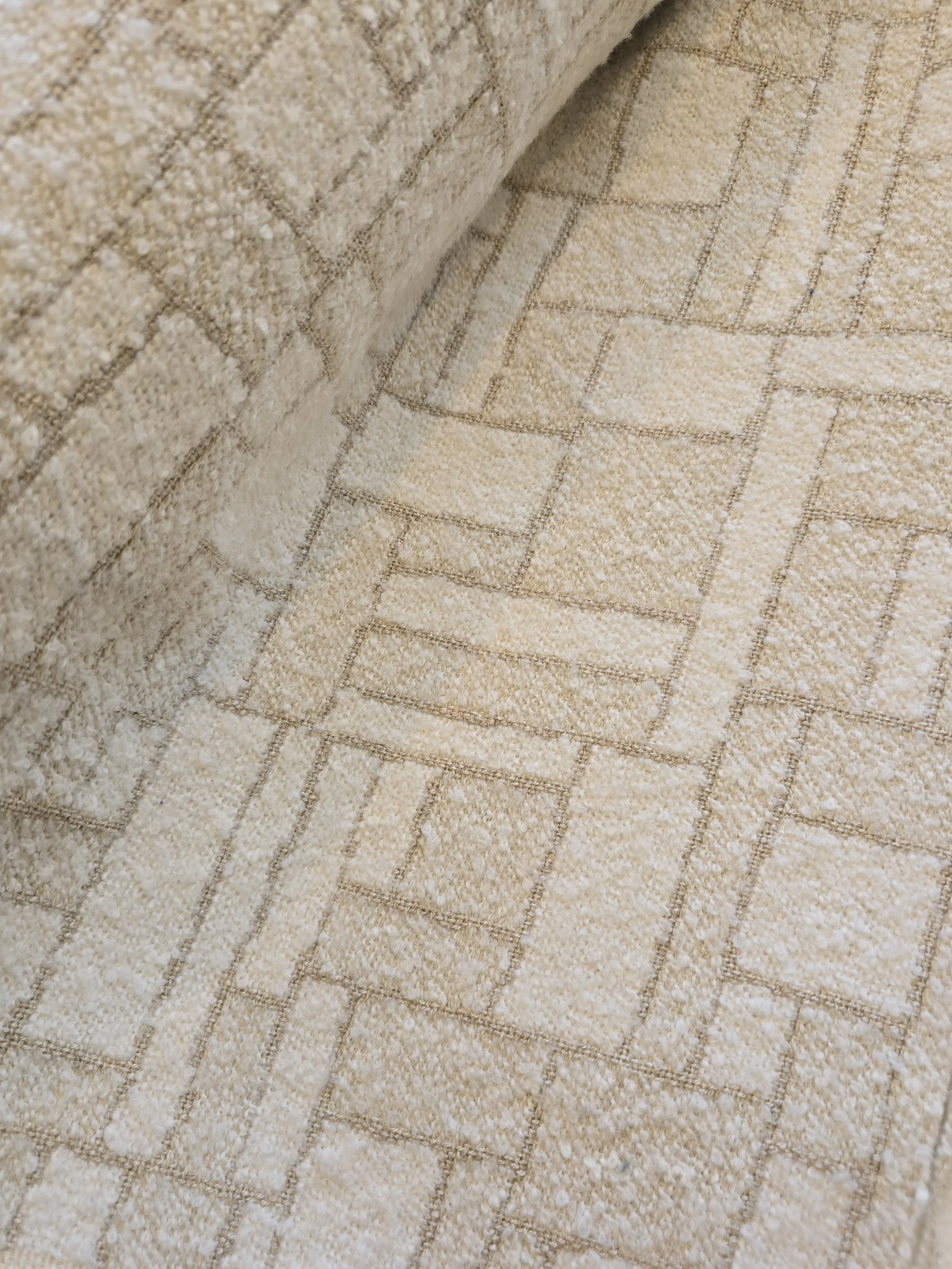 Textured Geometric Upholstery Fabric - 4 Yards