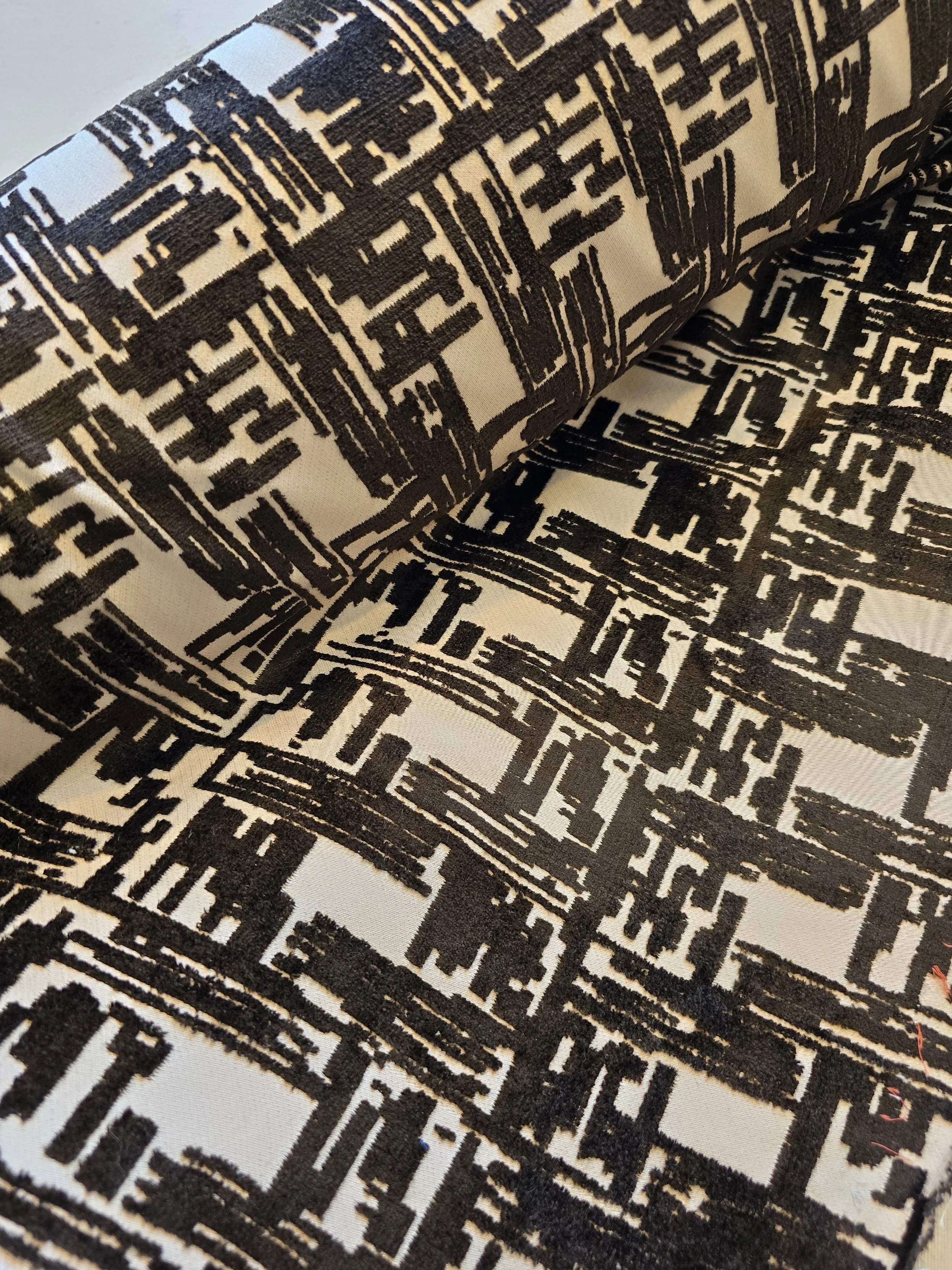 Monochrome Geometric Designer Fabric