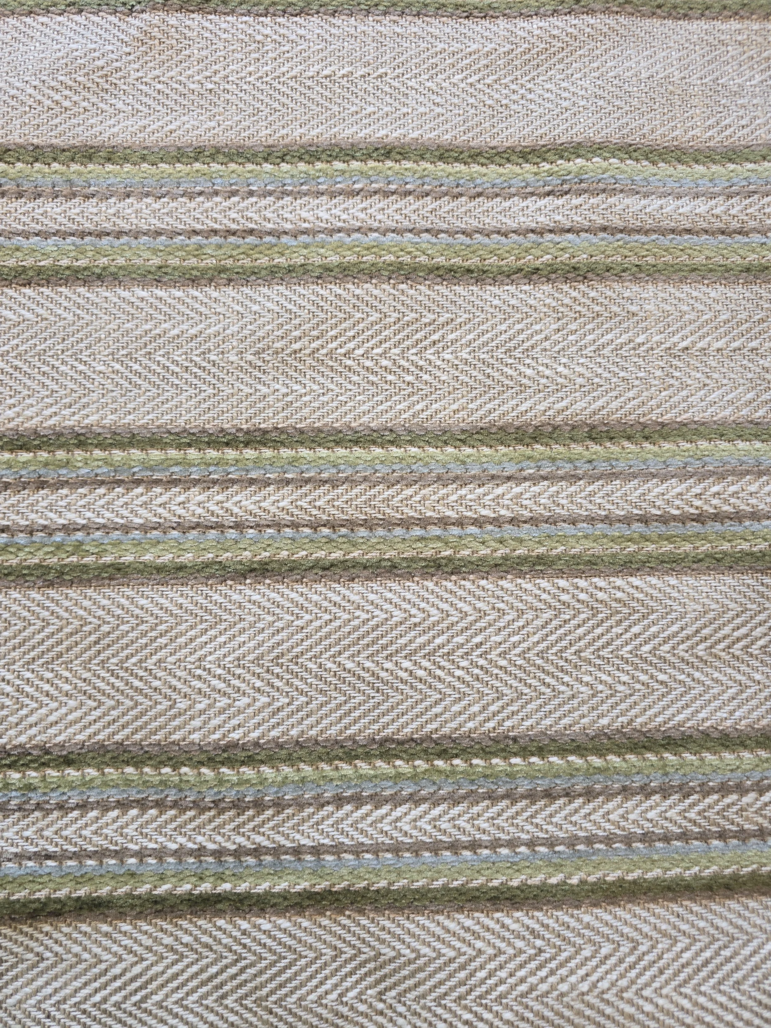 Burnham Stripe Fabric - Leaf Green