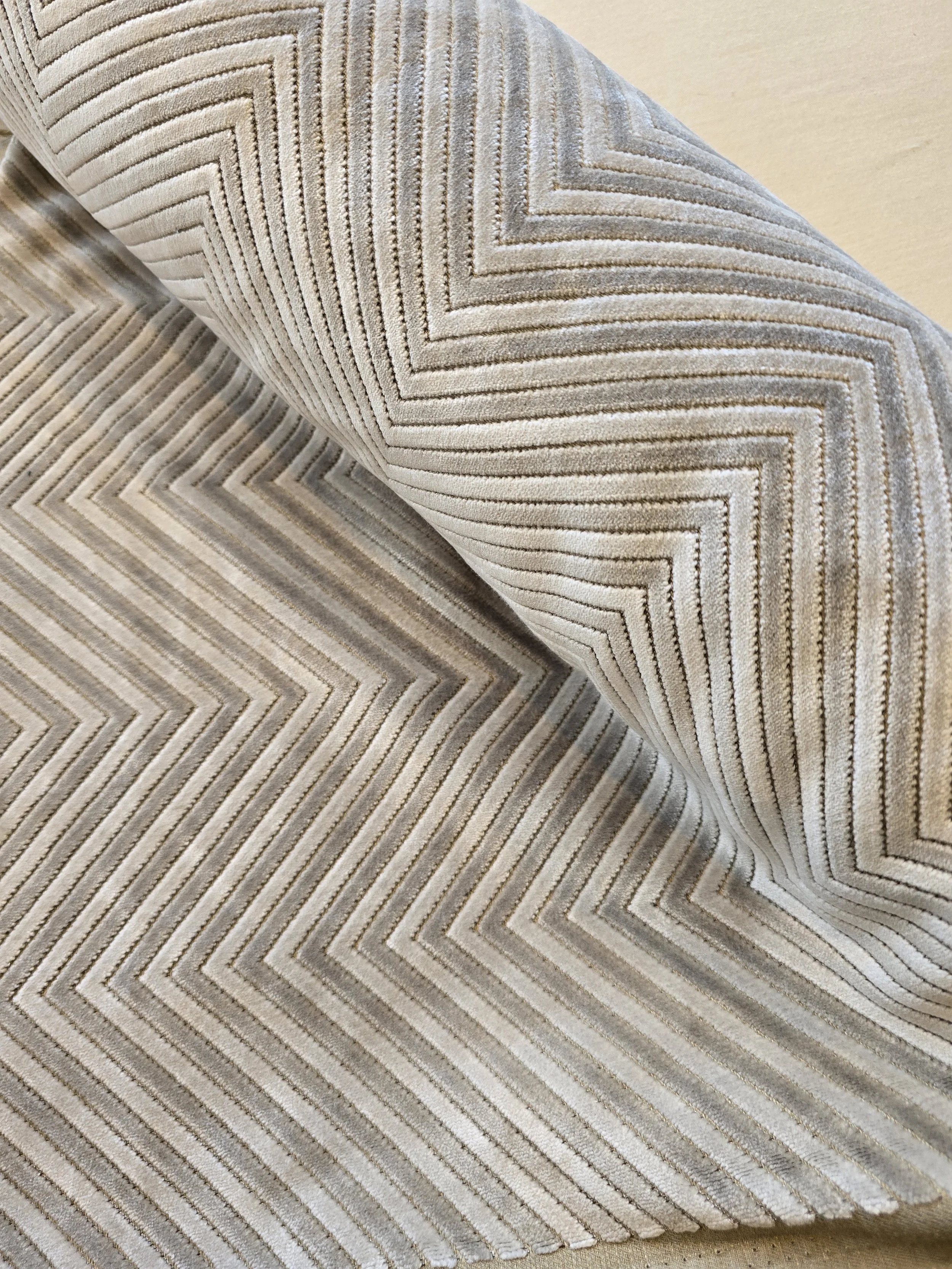 Zig-Zag Geometric Elegance Upholstery Fabric