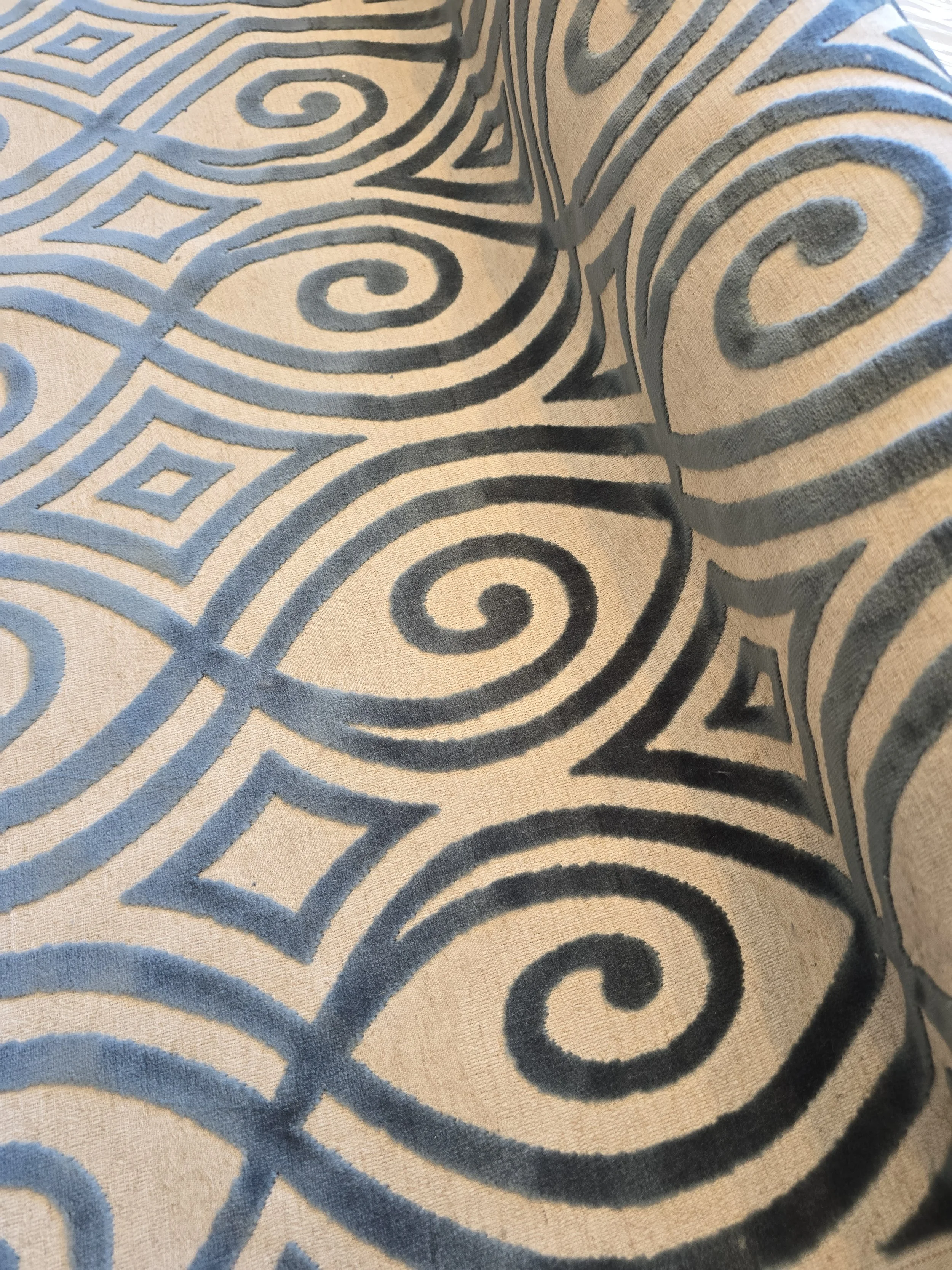 Magnolia Fabric Antwerp Blue Velvet Upholstery