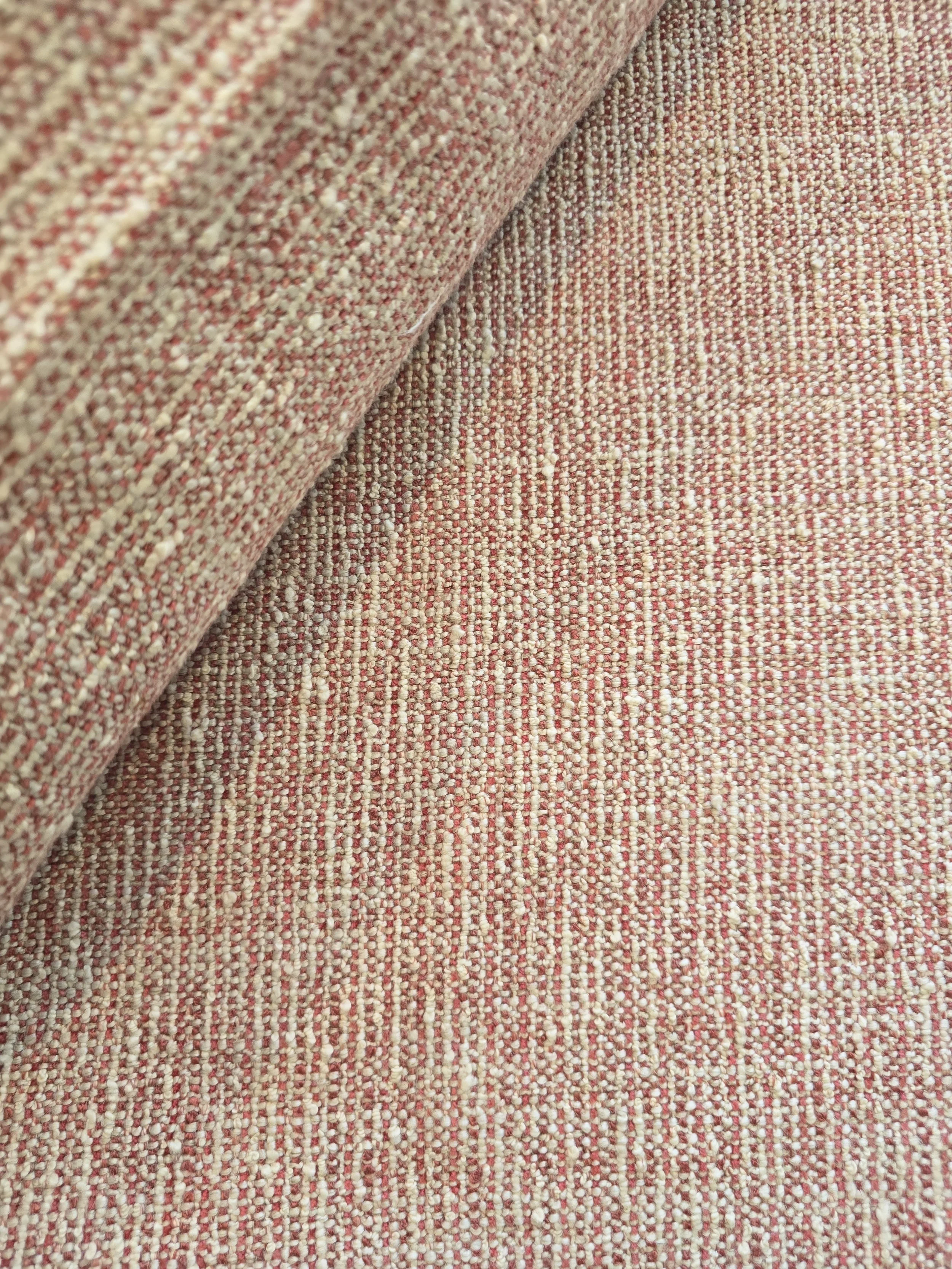 Elegant Red Tweed Upholstery Fabric