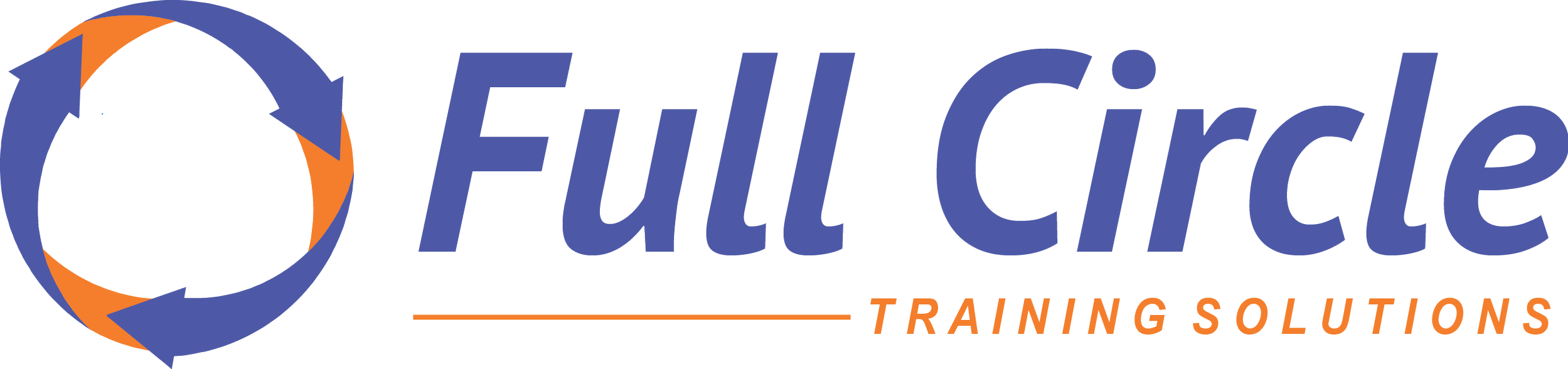 circle with arrows and full circle in blue text 