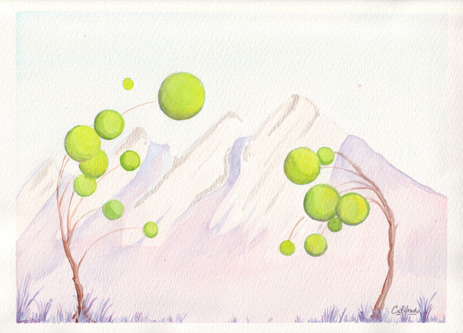 Bubble tree Flatiron - original watercolor <3