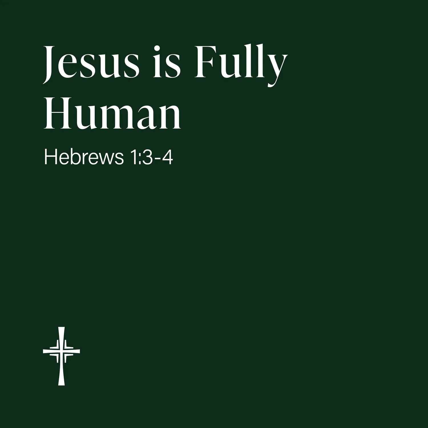 Jesus is Fully Human