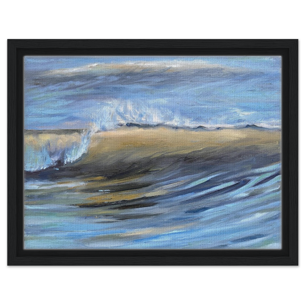 12"x16" (30x40 cm) Framed Canvas - "Windless Break"