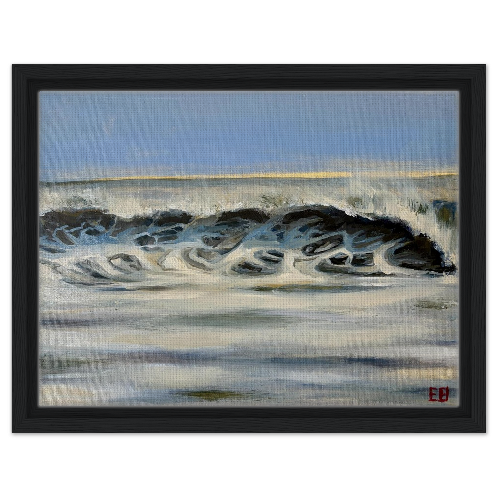 12"x16" (30x40 cm) Framed Canvas - "Cold Barrel"