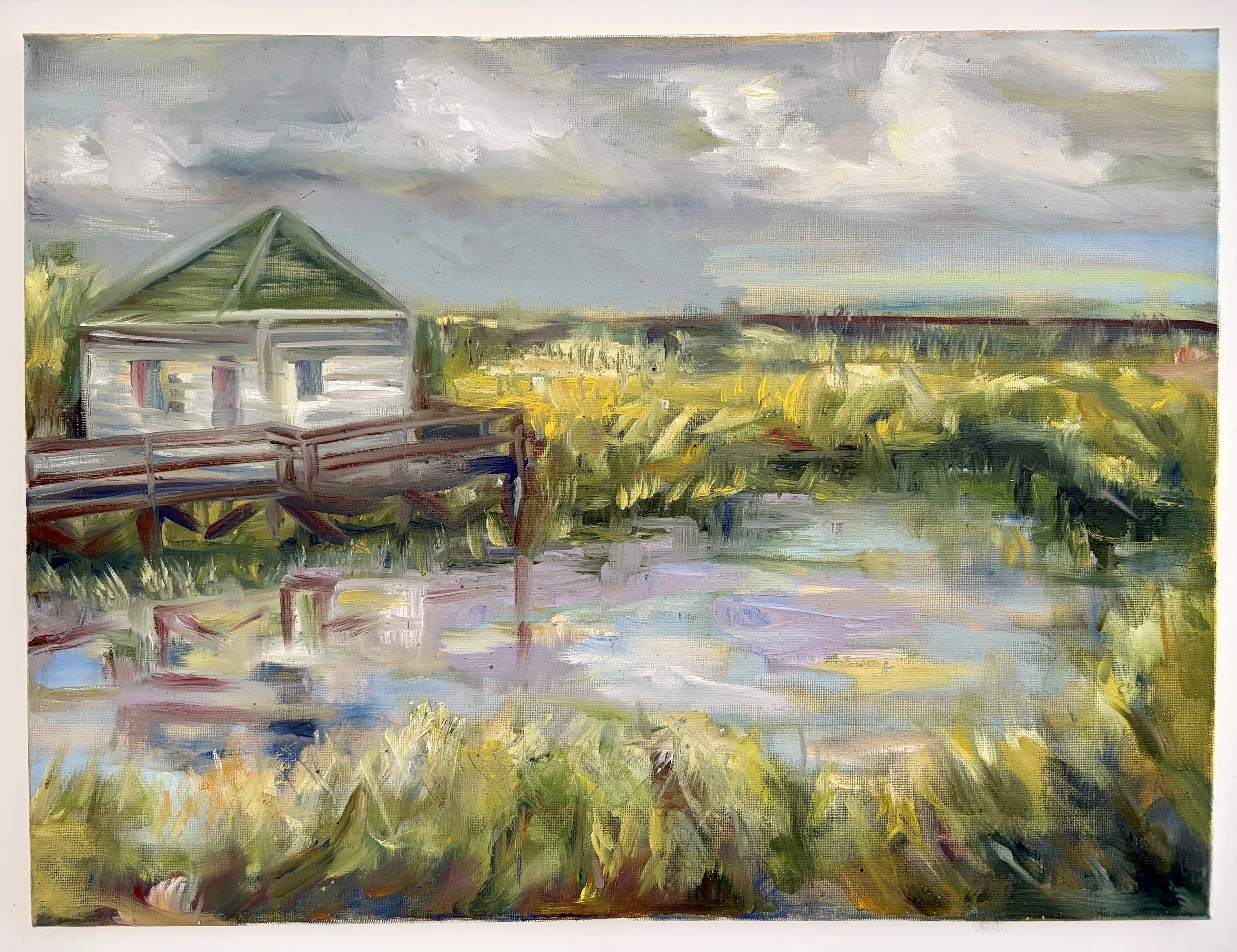 18″ × 24″ Framed Canvas — “When Clouds Break”