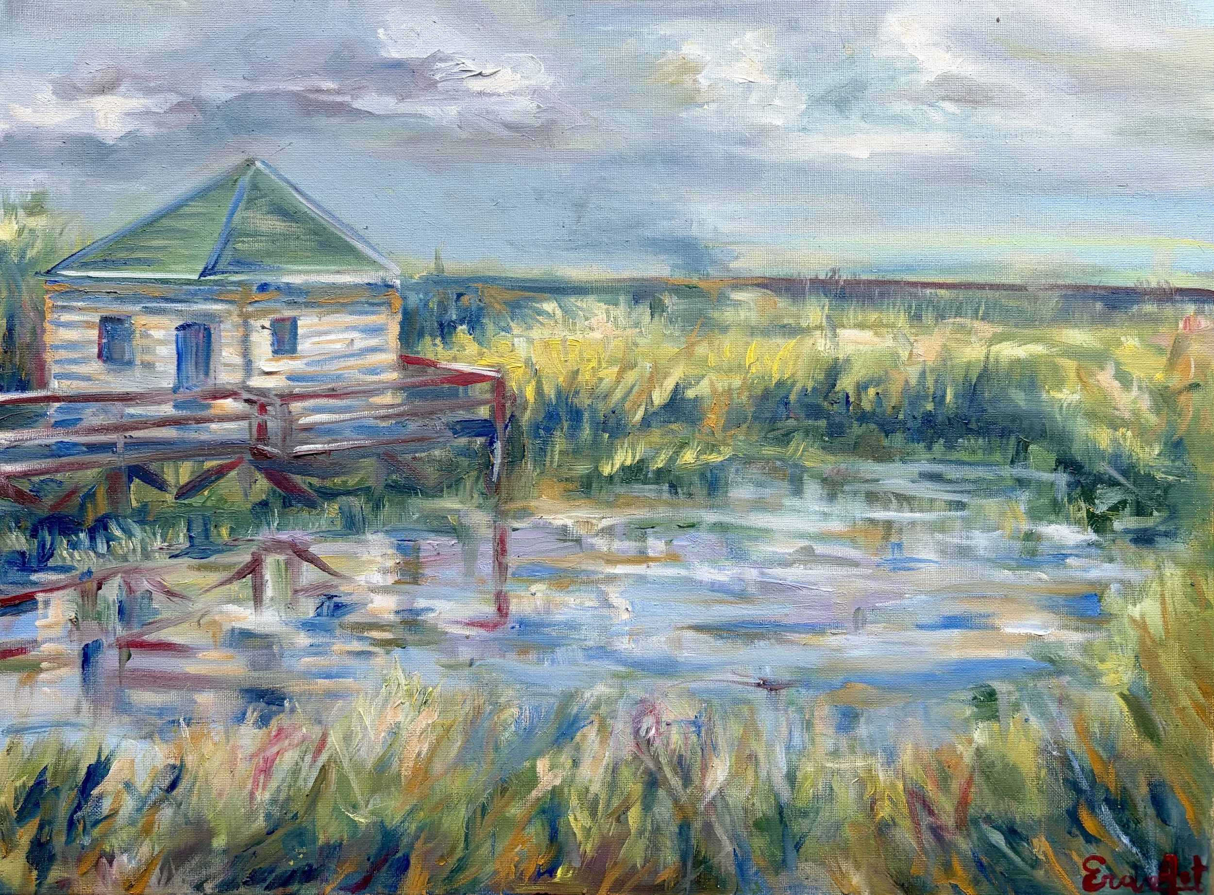 18″ × 24″ Framed Canvas — “When Clouds Break”