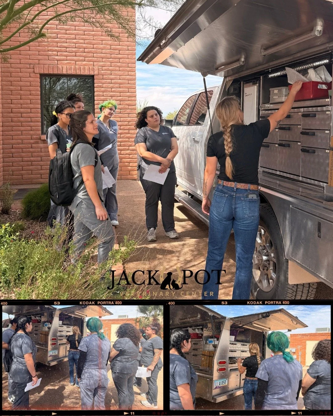 Last week, we had the pleasure of welcoming students from Carrington College&rsquo;s Veterinary Technology program to Jackpot! 🐾

Our vet tech, Kelsey, showed the students around the clinic, gave them a peek at what we keep stocked on our equine tru