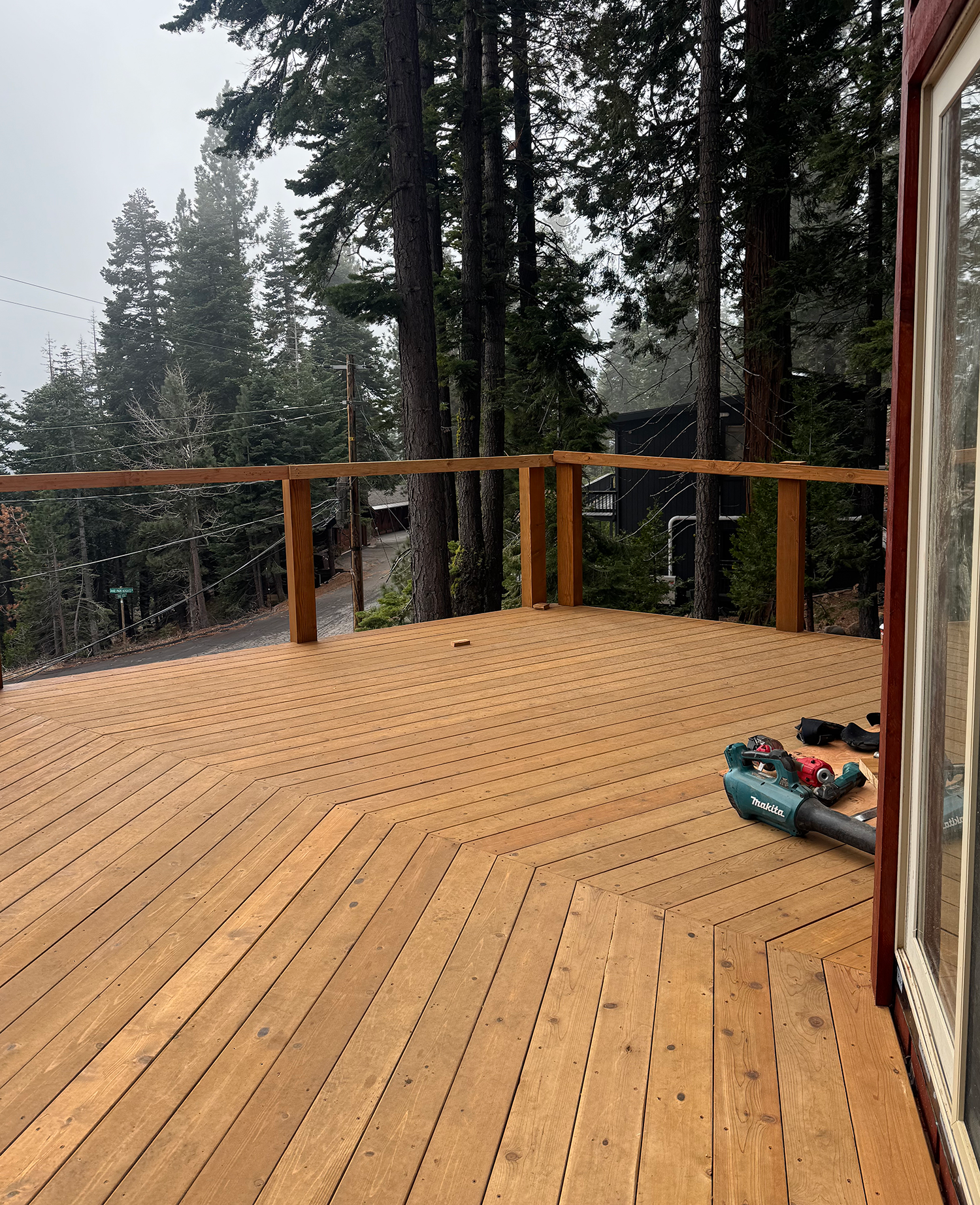 new front deck just completed with view
