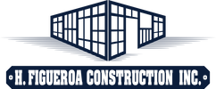 Black and white logo reading 'W. Figueroa Construction Inc.' with a stylized building outline.
