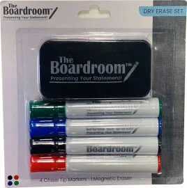 Dry Erase Starter Set (4 Markers + Eraser)
