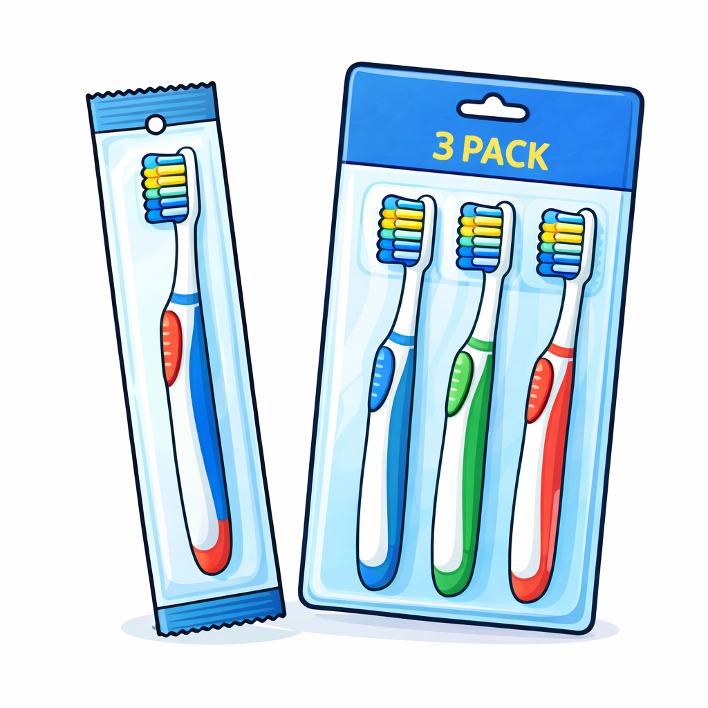Toothbrushes - Individual Packs (Premium Brand) - Case of 48