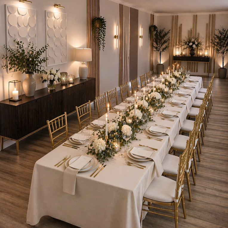 Table & Chair Layout: 20 people