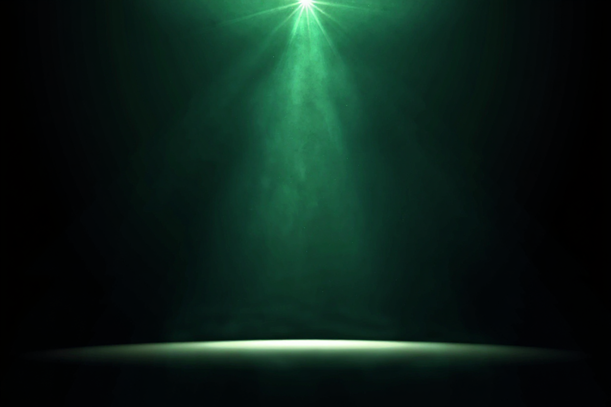 Spotlight with a green tinge