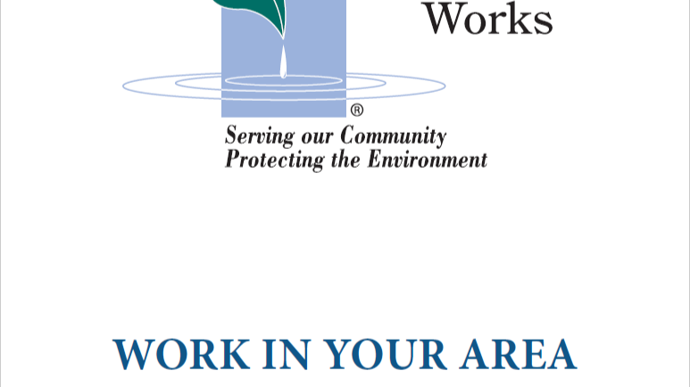 Columbus Water Works door hanger notifying residents of lead and copper inspection work in their area.