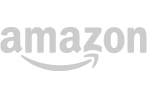 Amazon logo on a black background