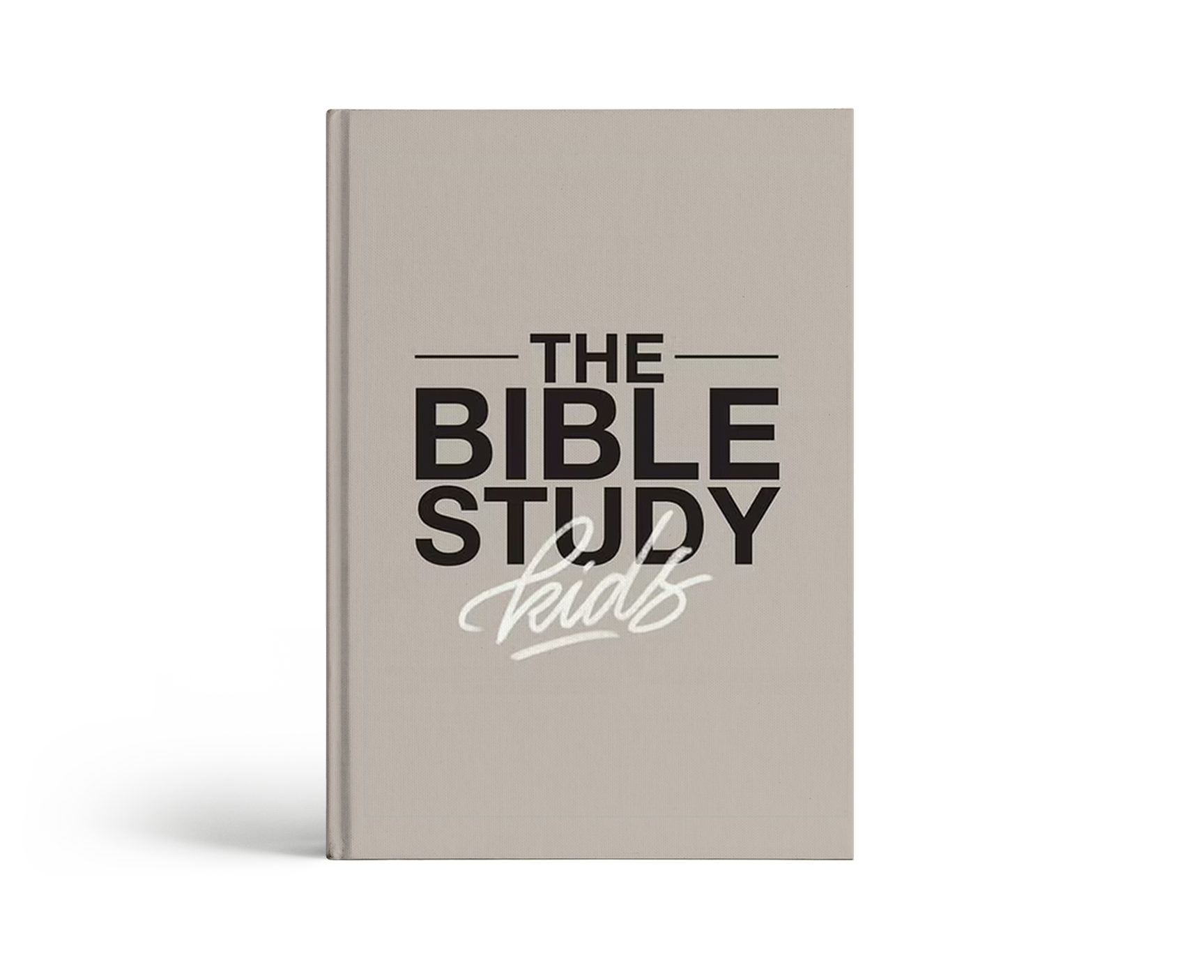 Book titled "The Bible Study Kids" with a beige cover and black and white text.