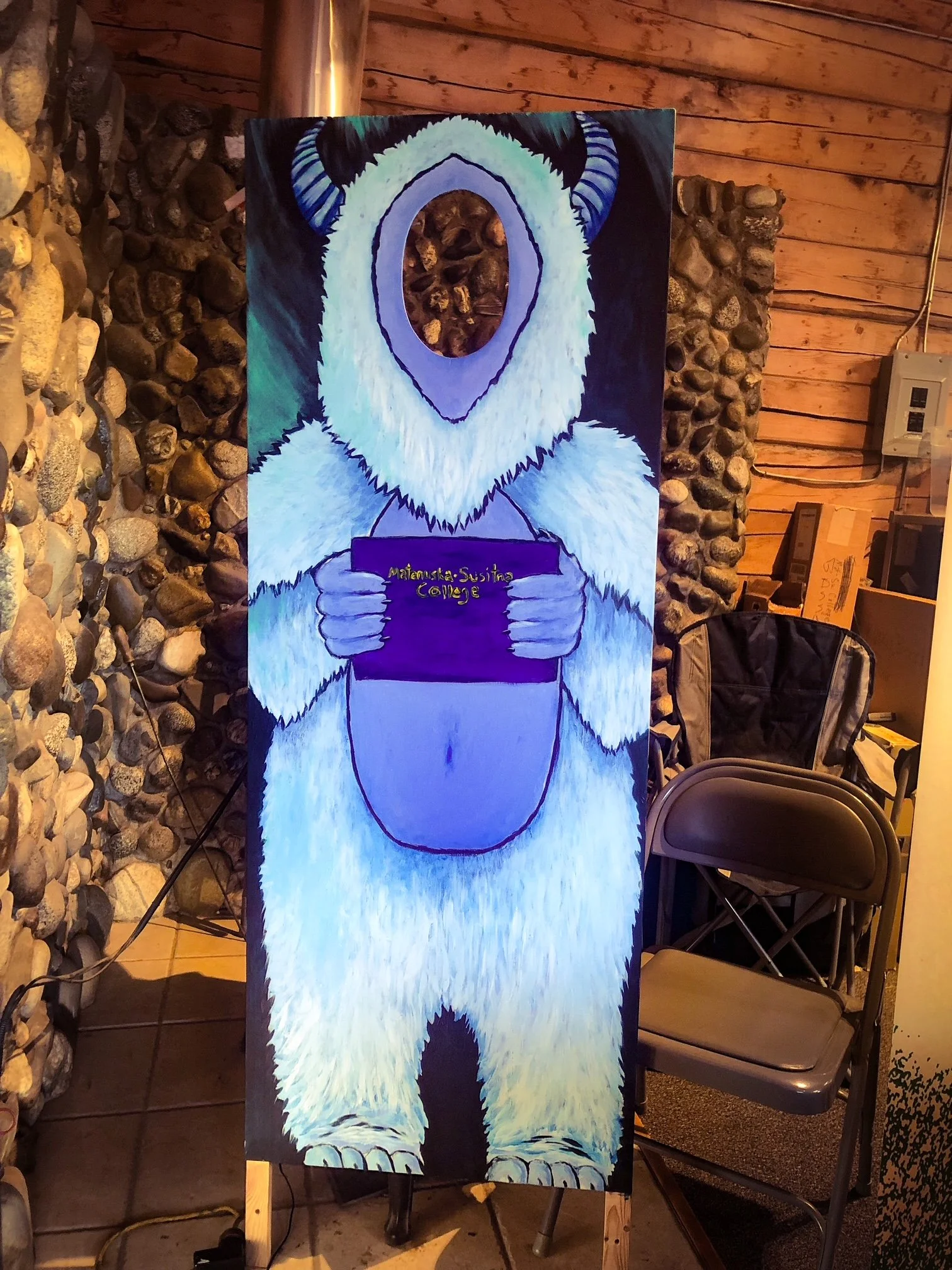 Yeti Standee - Human Size - Acrylic on Wood