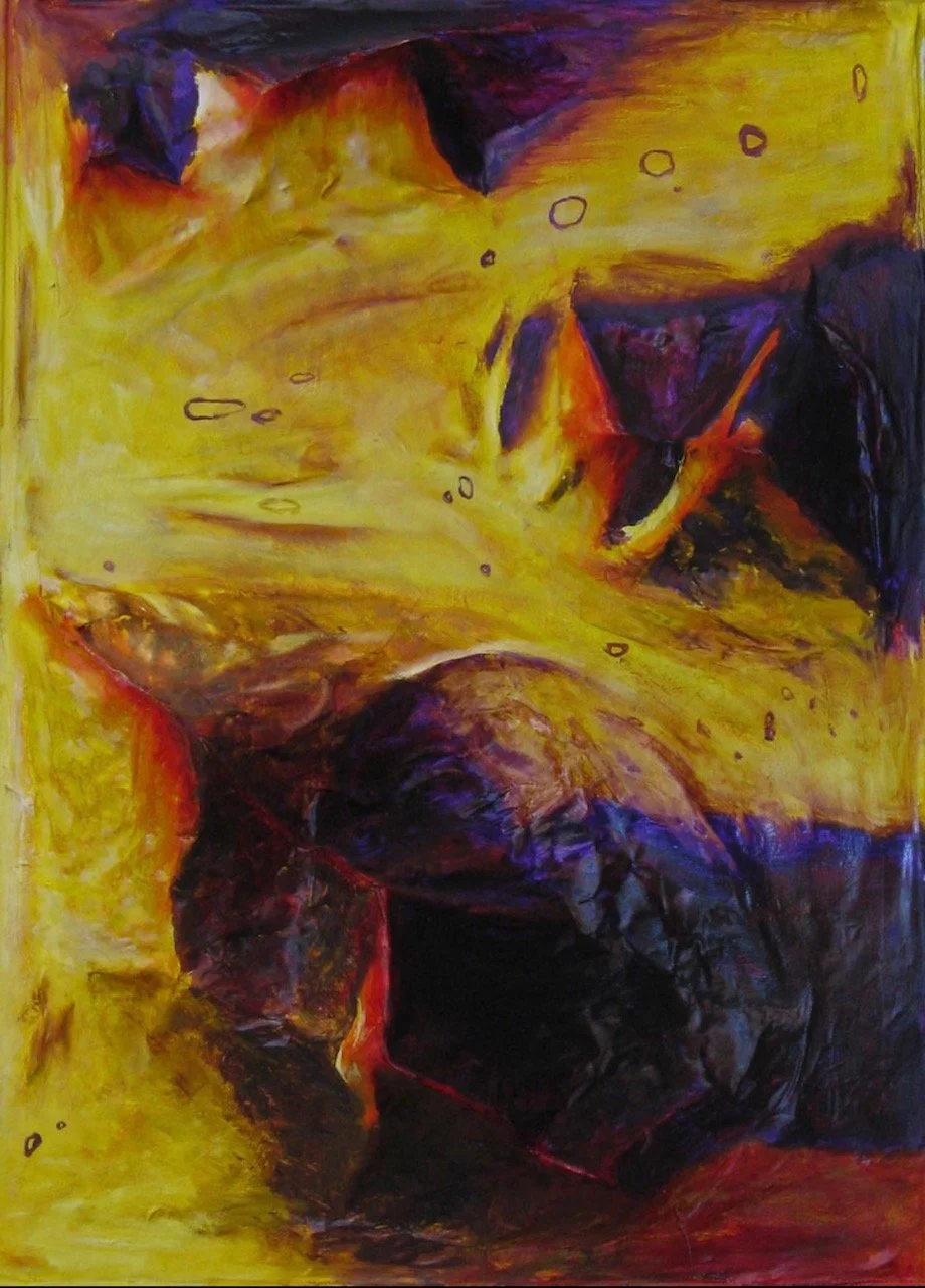 Topography - 3'X2' - Mixed Media Including Chicken Wire, Paper Mache and Oil Paint.