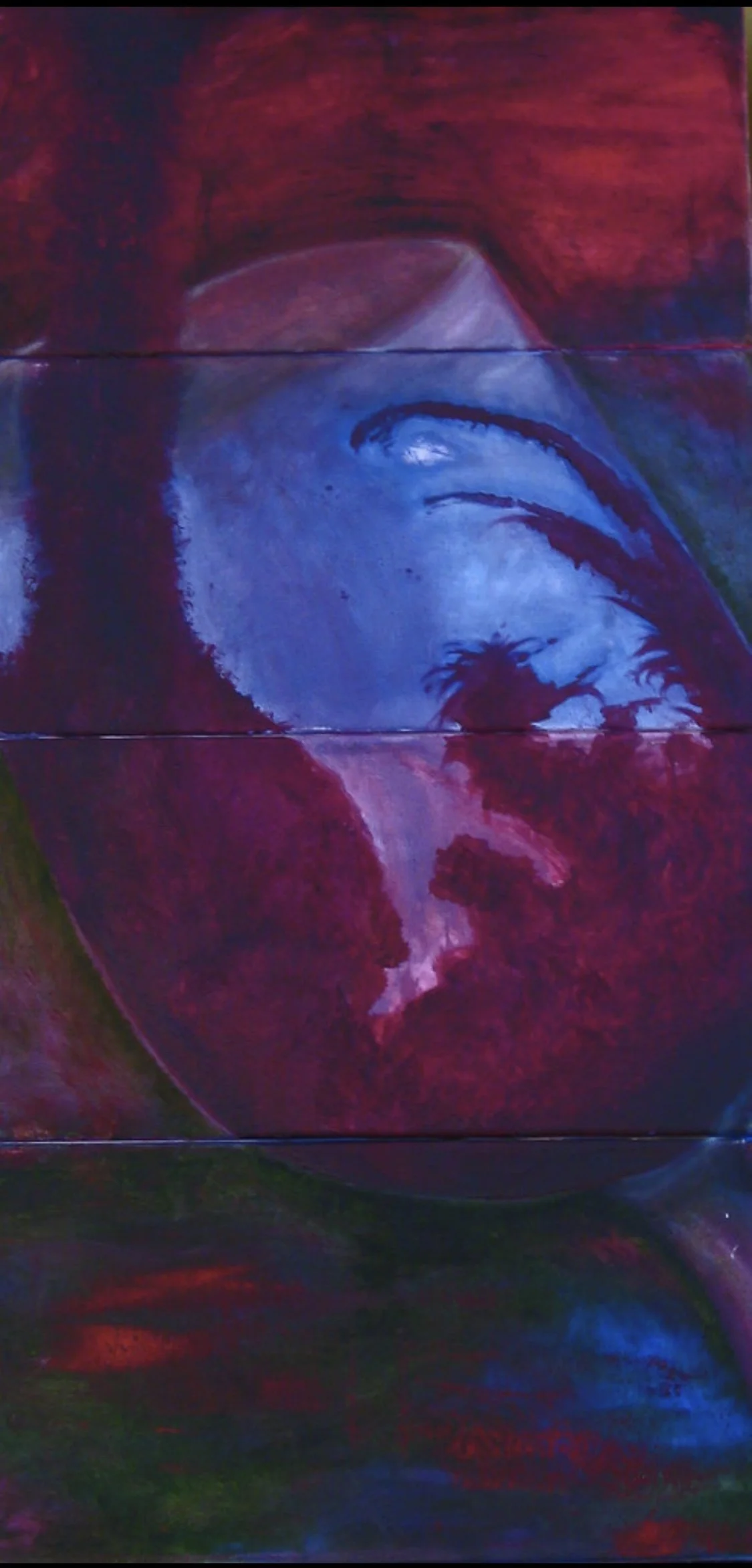 Wine Quadriptych - Each Piece is 2'X1' - Oil on Canvas