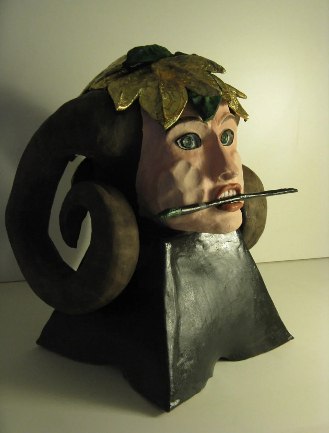 Handbuilt Self-Portrait - Ceramic - 3 of 4 Images