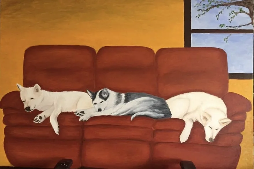 Siblings - 3'X5' - Oil on Canvas