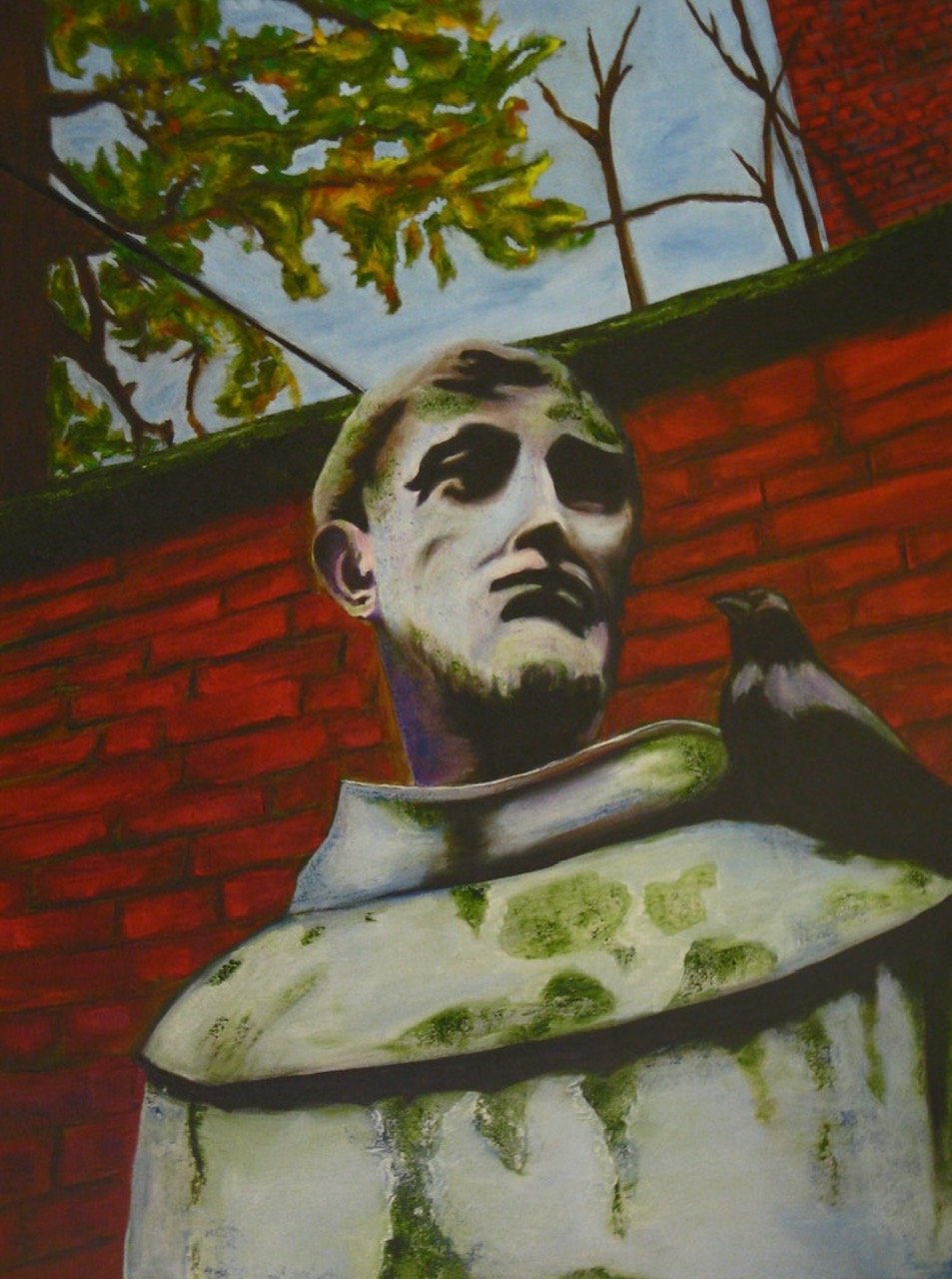 Statue of St. Peter - 3'X5' - Oil on Canvas
