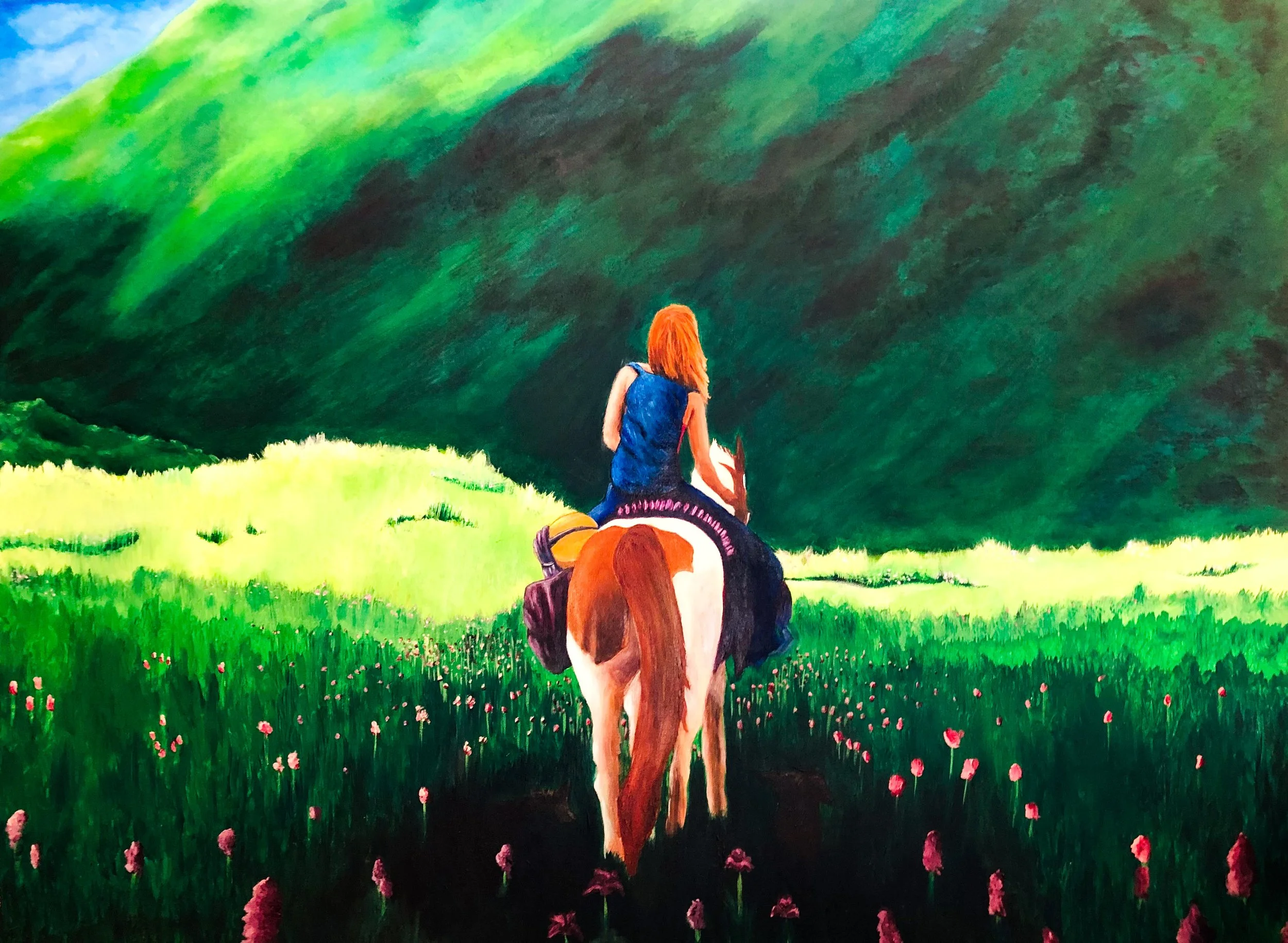 Horse Ride - 3'X5' - Oil on Canvas