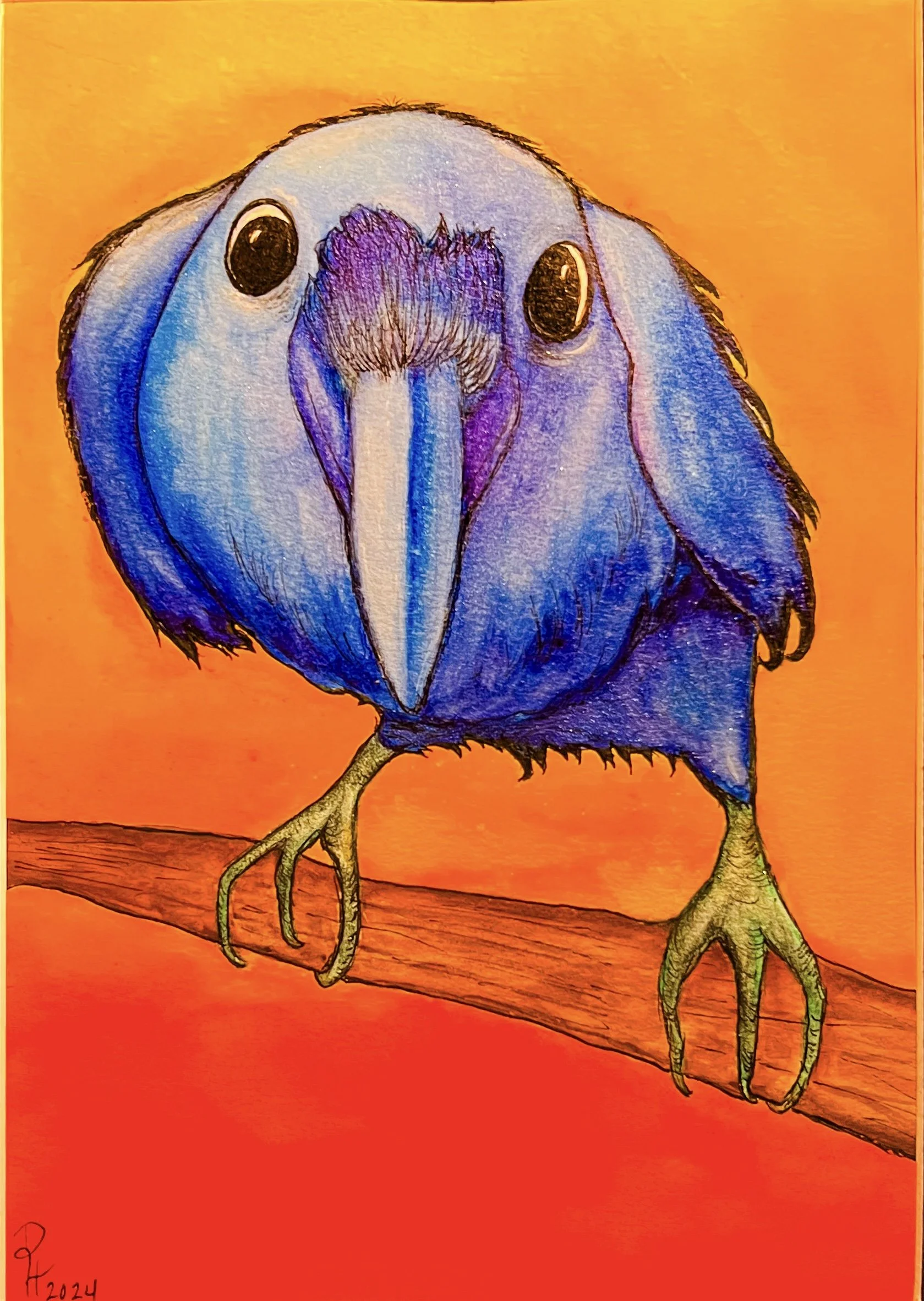 Murder Suspect #1 - 8"X10" - Watercolor on Paper 