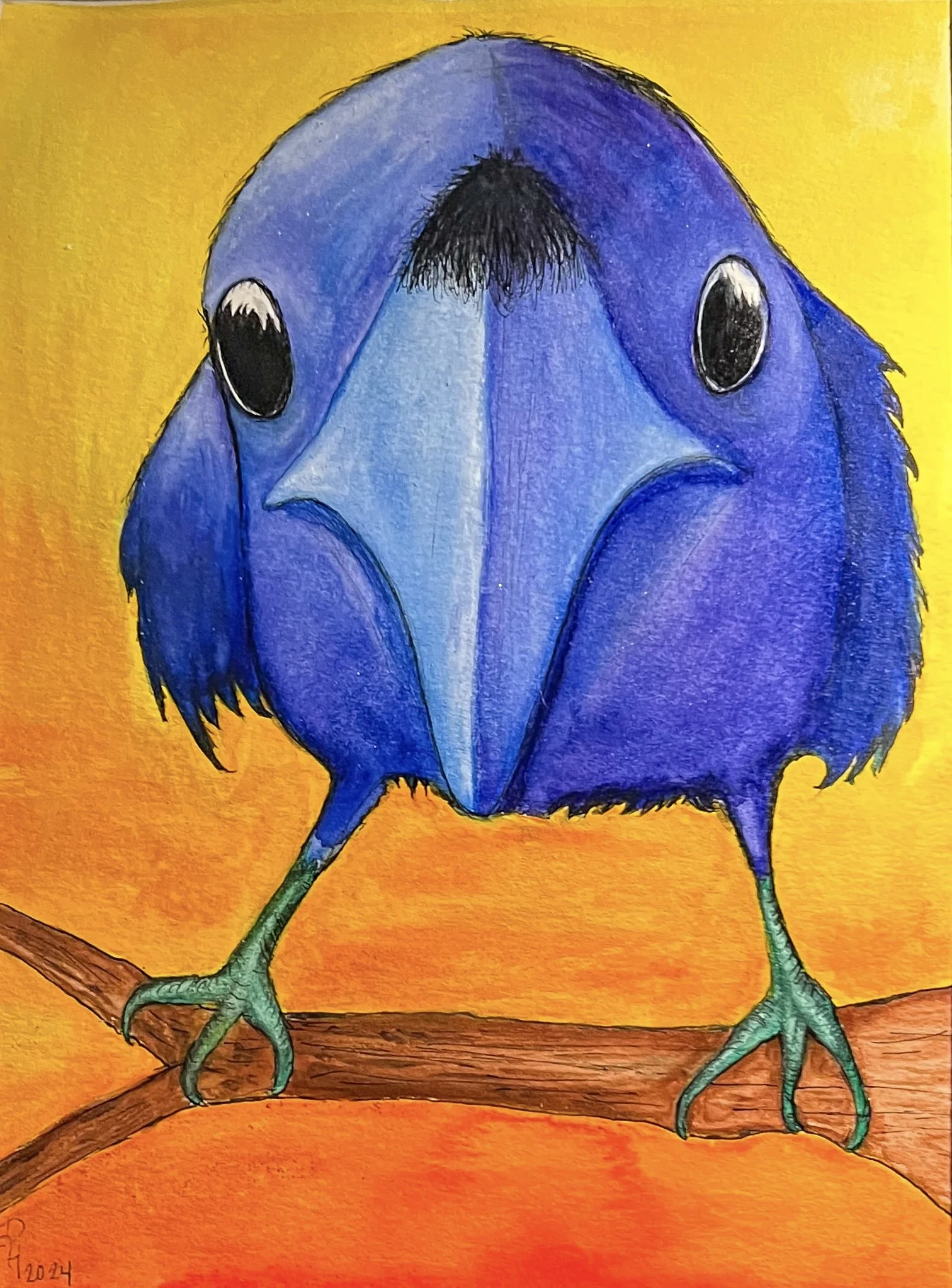 Murder Suspect #3 - 8"X10" - Watercolor on Paper 