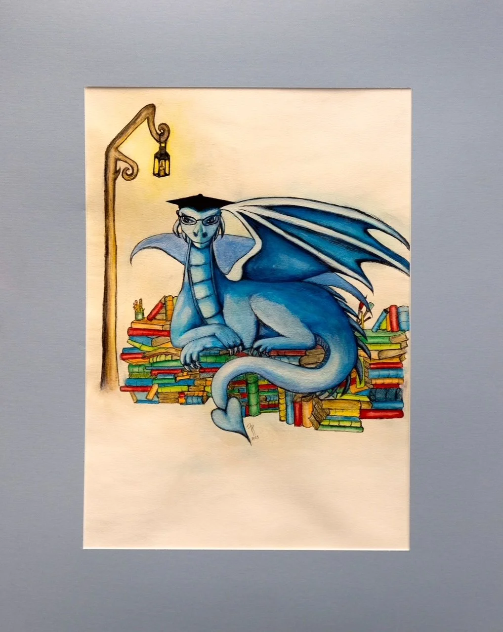 Sophia the MSC Mascot, Unsigned - Watercolor on Paper 11'X17' - 1 of 2 Images.