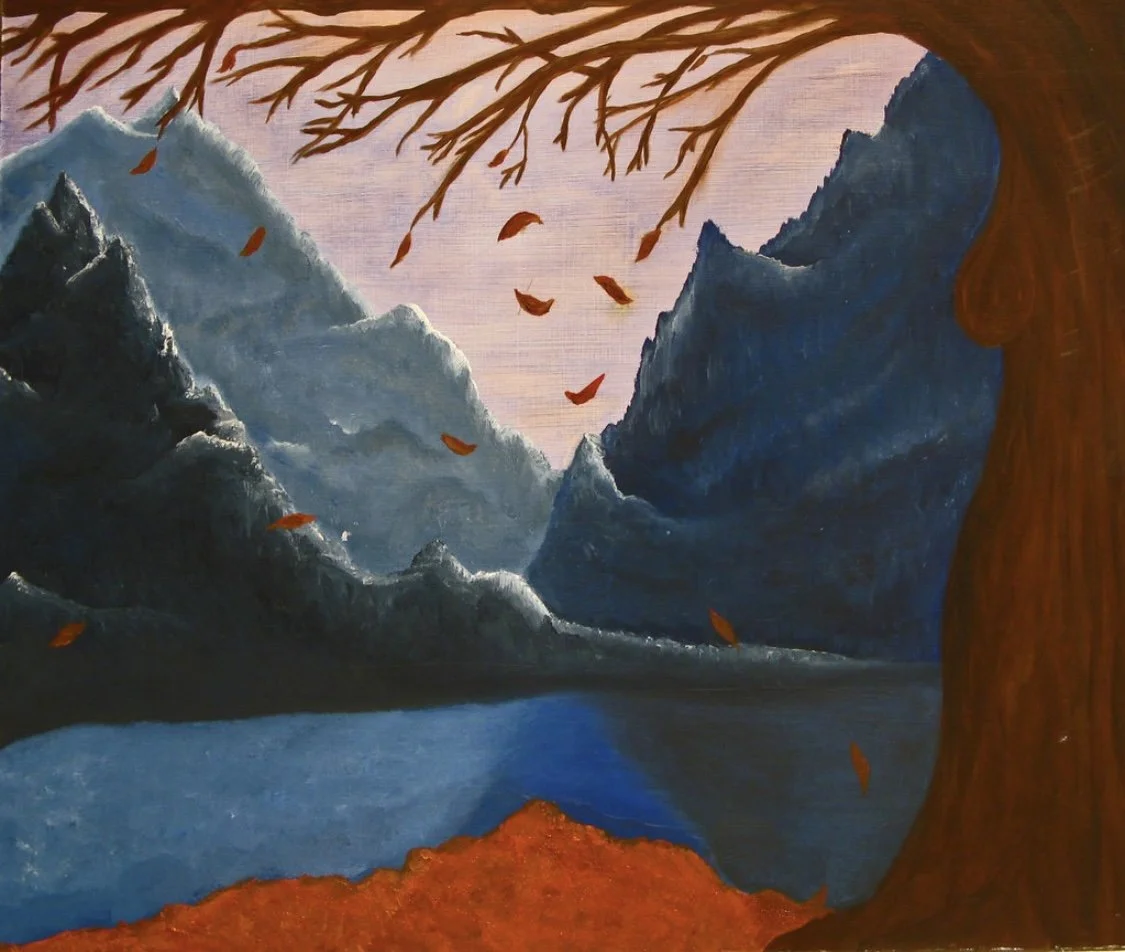 Falling - 24"X24" - Oil on Board