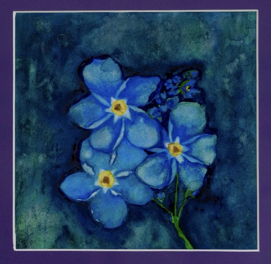 Forget-Me-Nots - 12"X12" - Watercolor on Paper