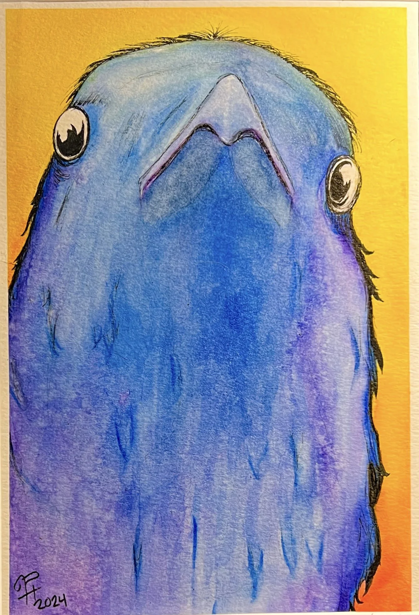 Murder Suspect #2 - 8"X10" - Watercolor on Paper 