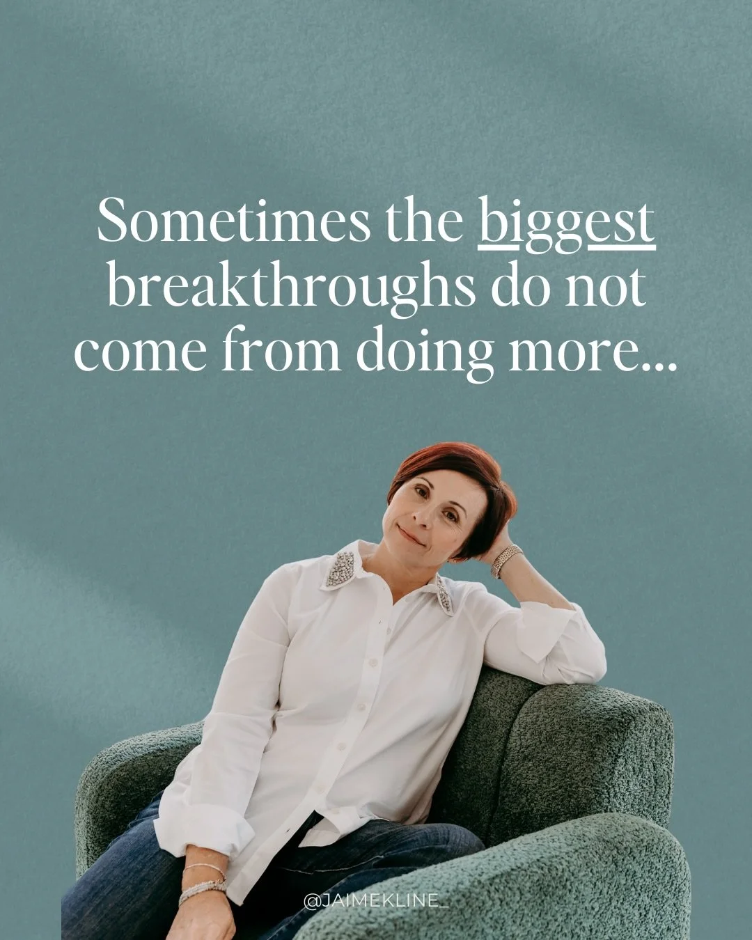 Sometimes the biggest breakthroughs do not come from doing more.

They come from finally allowing yourself to feel what has been asking for your attention.

A recent client came to me carrying so much more than she realized. 

She wanted to build a t