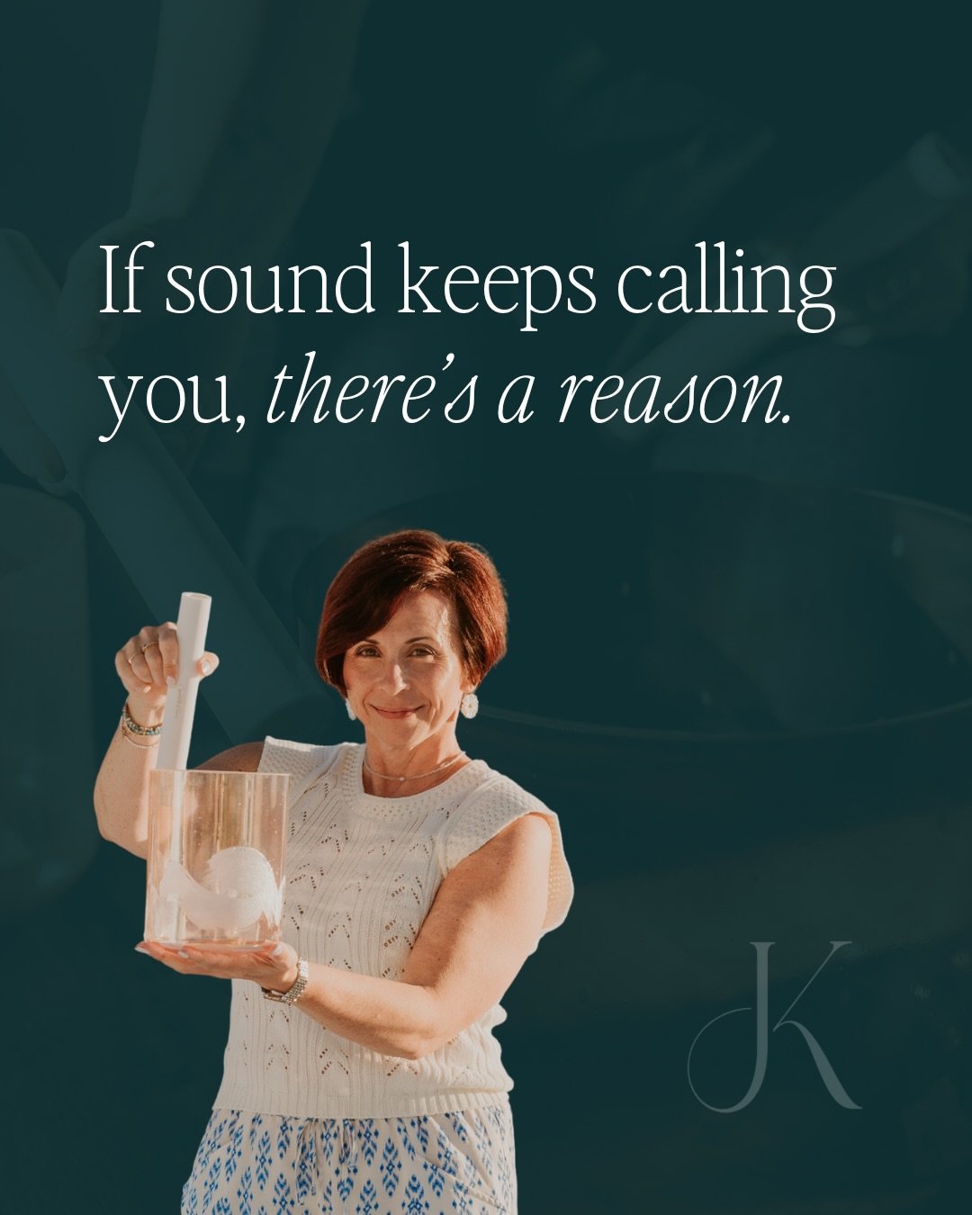 You can feel called to sound healing before you know what you&rsquo;ll do with it. ⤵️

You might not know exactly how sound will impact your work...

But something in you keeps paying attention.

Maybe a sound bath brought a memory or emotion to the 