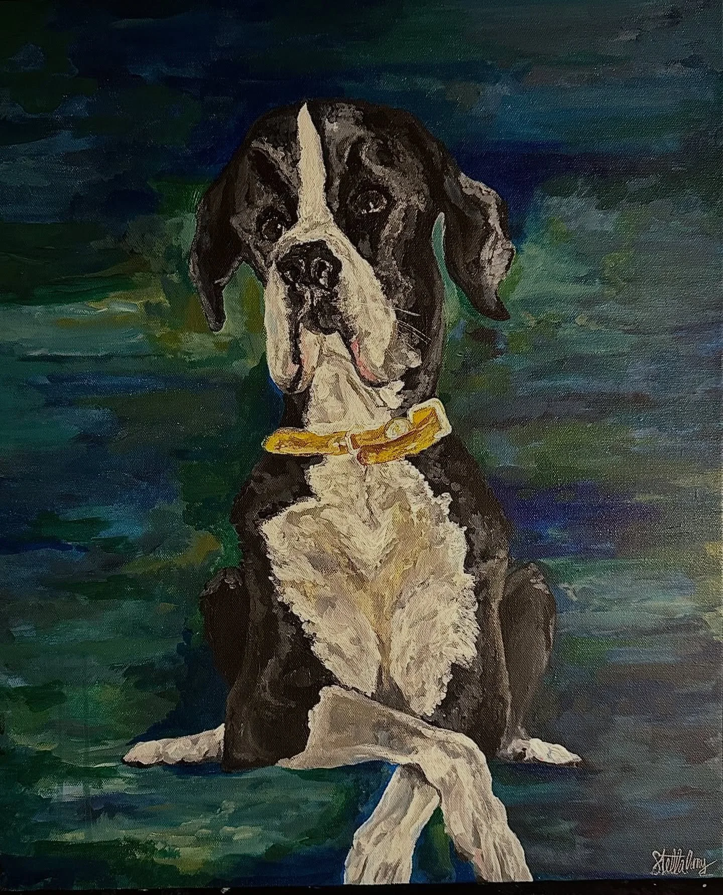 pet portrait commission 💛 message me if you&rsquo;re interested in collaborating on a custom piece of art!!