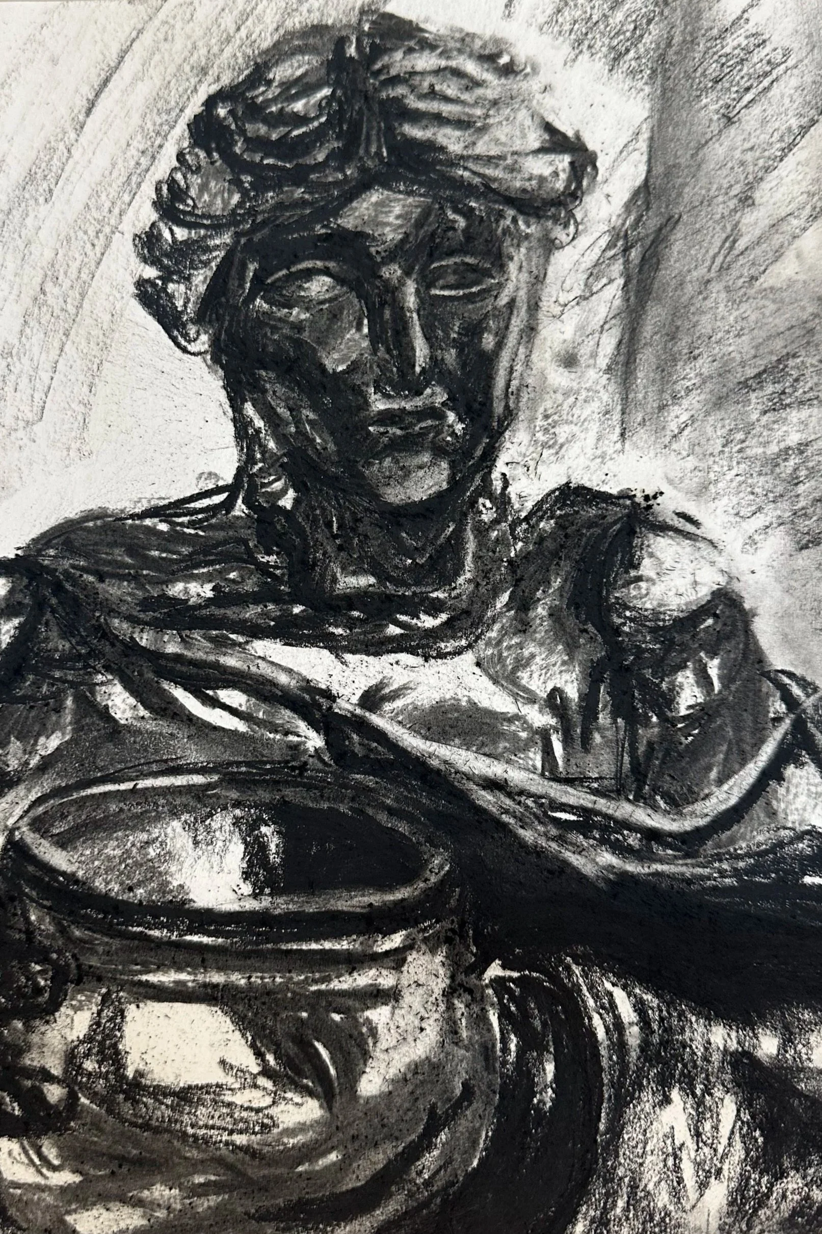 20 min still life drawing - charcoal on paper - 2026