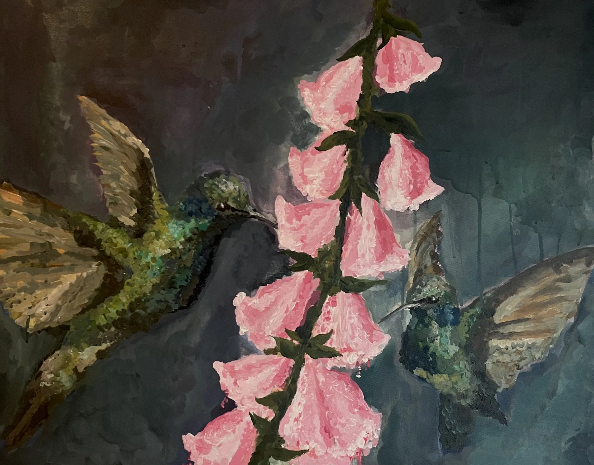 "Hummingbirds" acrylic on canvas - 2023
