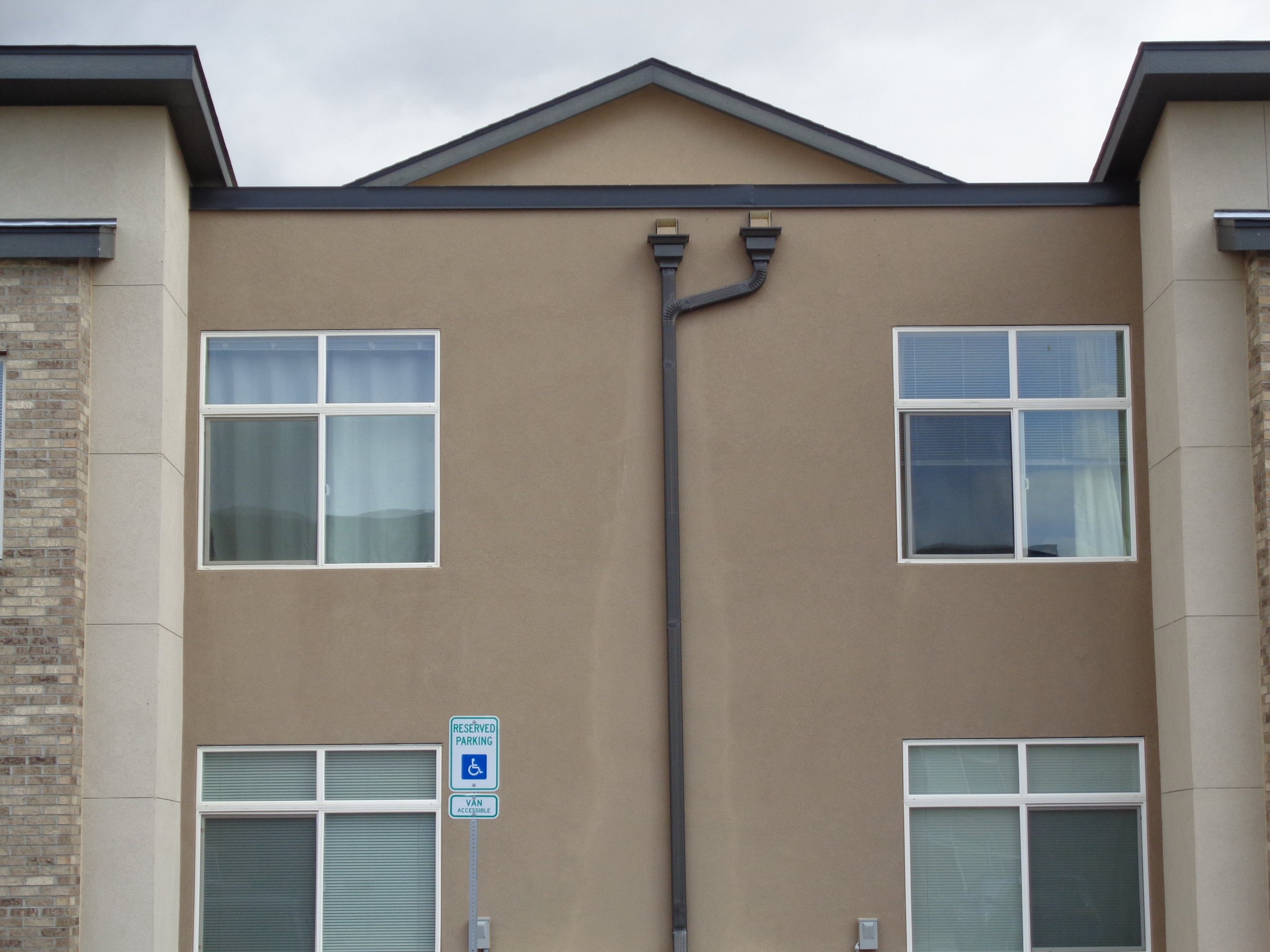 An image of a building with water damage.
