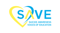 Logo for SAVE America Foundation with a yellow heart and blue text.