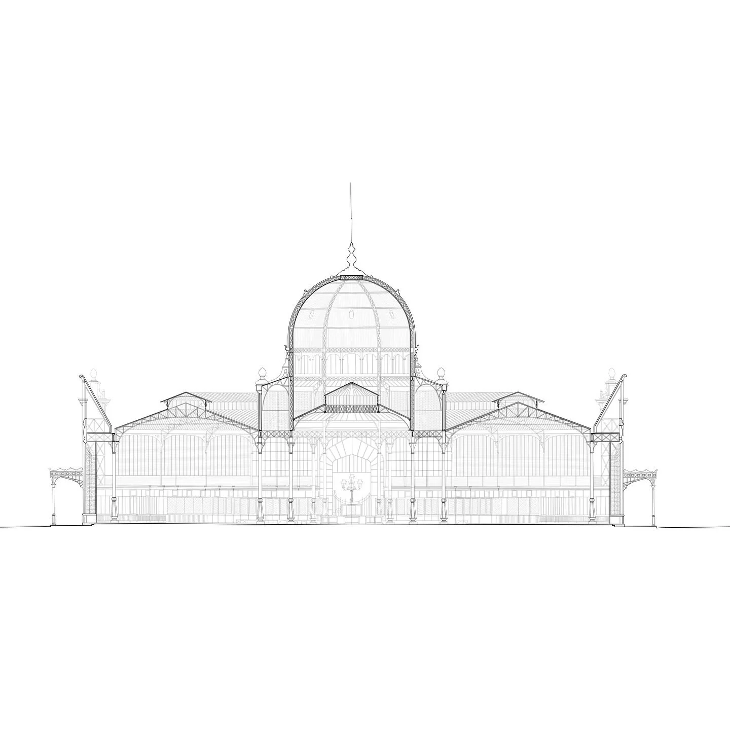 Les halles m&eacute;talliques des march&eacute;s couverts toulousains. Les traces d&rsquo;un projet urbain - M&eacute;moire de master

March&eacute;s des Carmes, 1892
