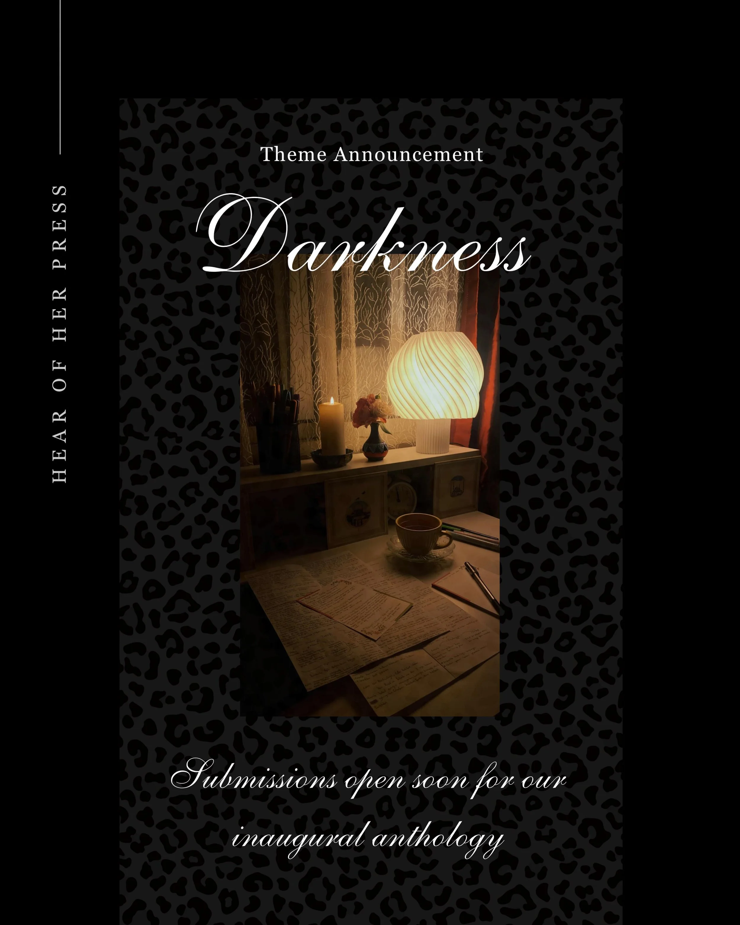 Darkness is the beginning. 

We want to hear the stories that never saw the light; the moonlit moments in the dead of night. 

Poetry, short stories, flash fiction - our call for submissions is coming soon. Start writing.

Further information will be